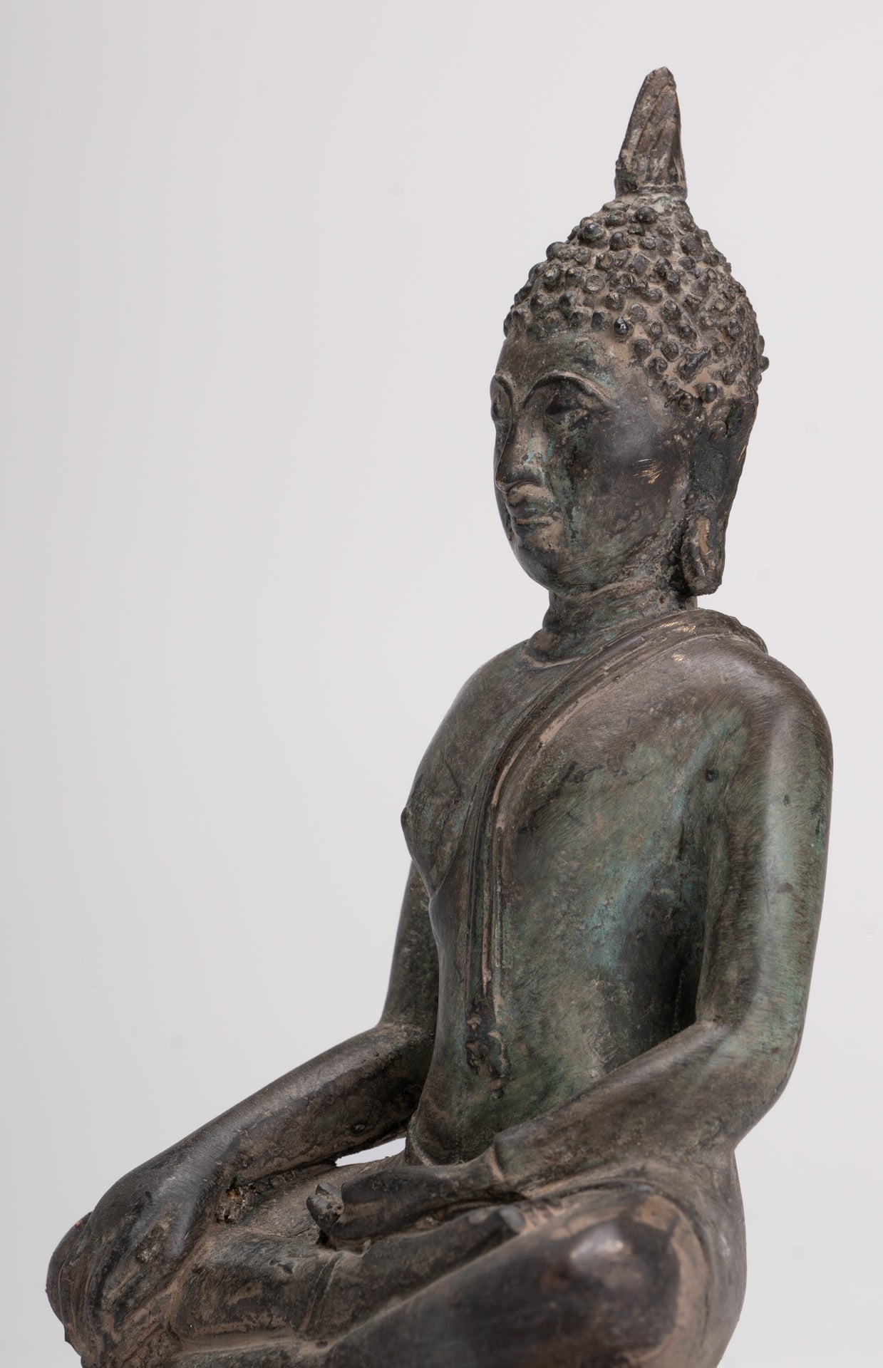 Buddha Statue - Antique Sukhothai Style Thai Enlightenment Buddha Statue - 17cm/7"