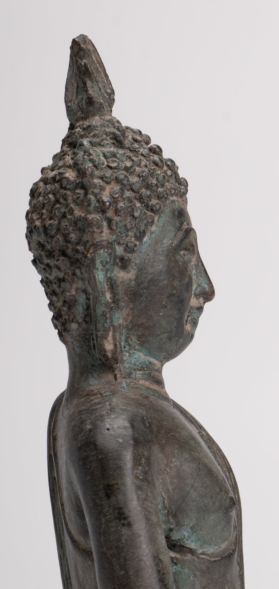 Buddha Statue - Antique Sukhothai Style Thai Enlightenment Buddha Statue - 17cm/7"