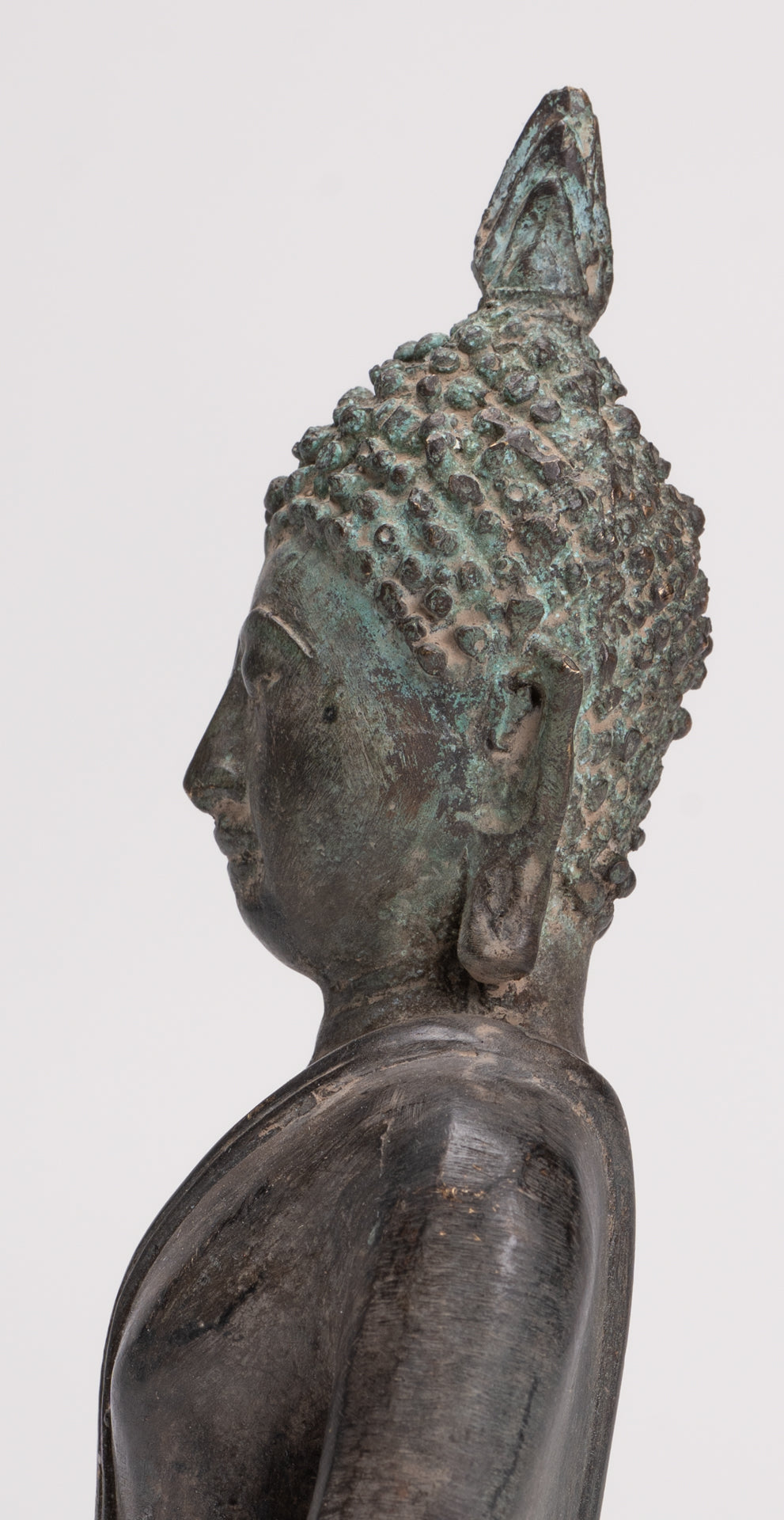 Buddha Statue - Antique Sukhothai Style Thai Enlightenment Buddha Statue - 17cm/7"