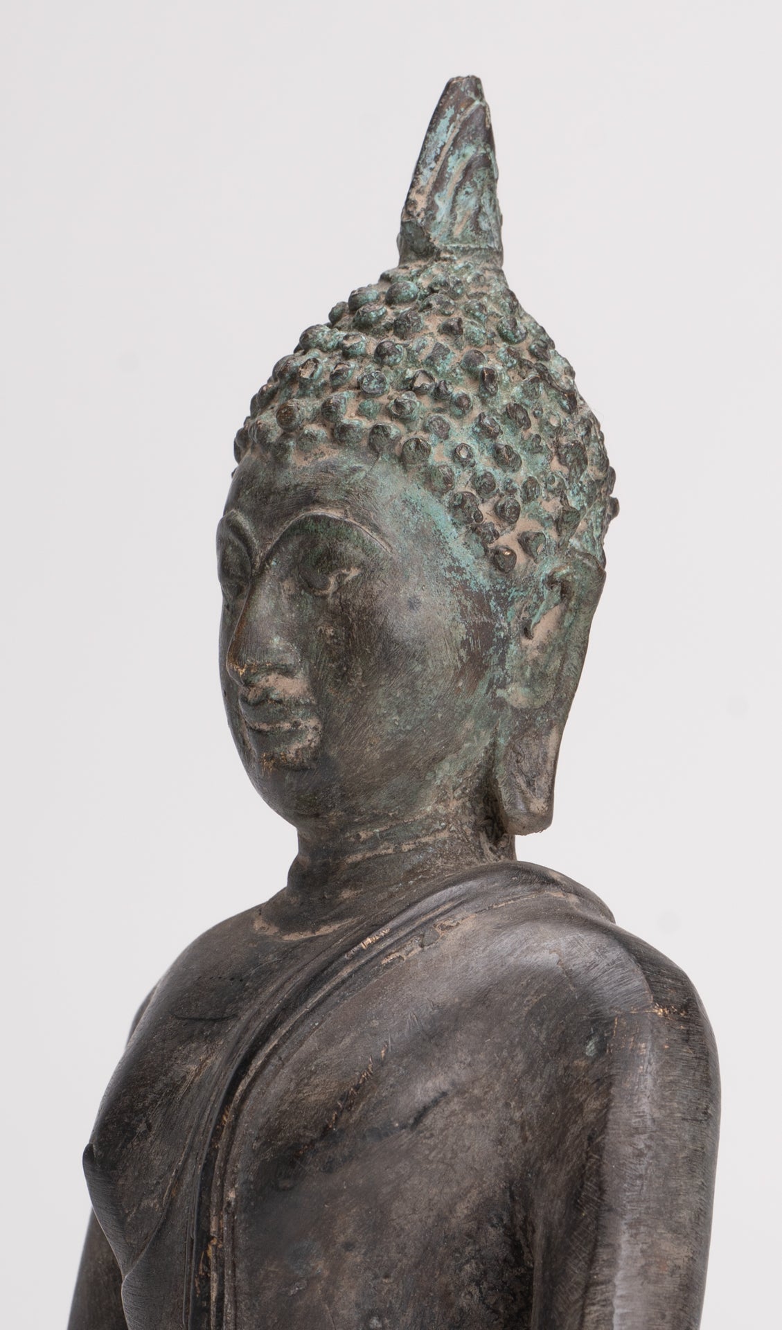Buddha Statue - Antique Sukhothai Style Thai Enlightenment Buddha Statue - 17cm/7"