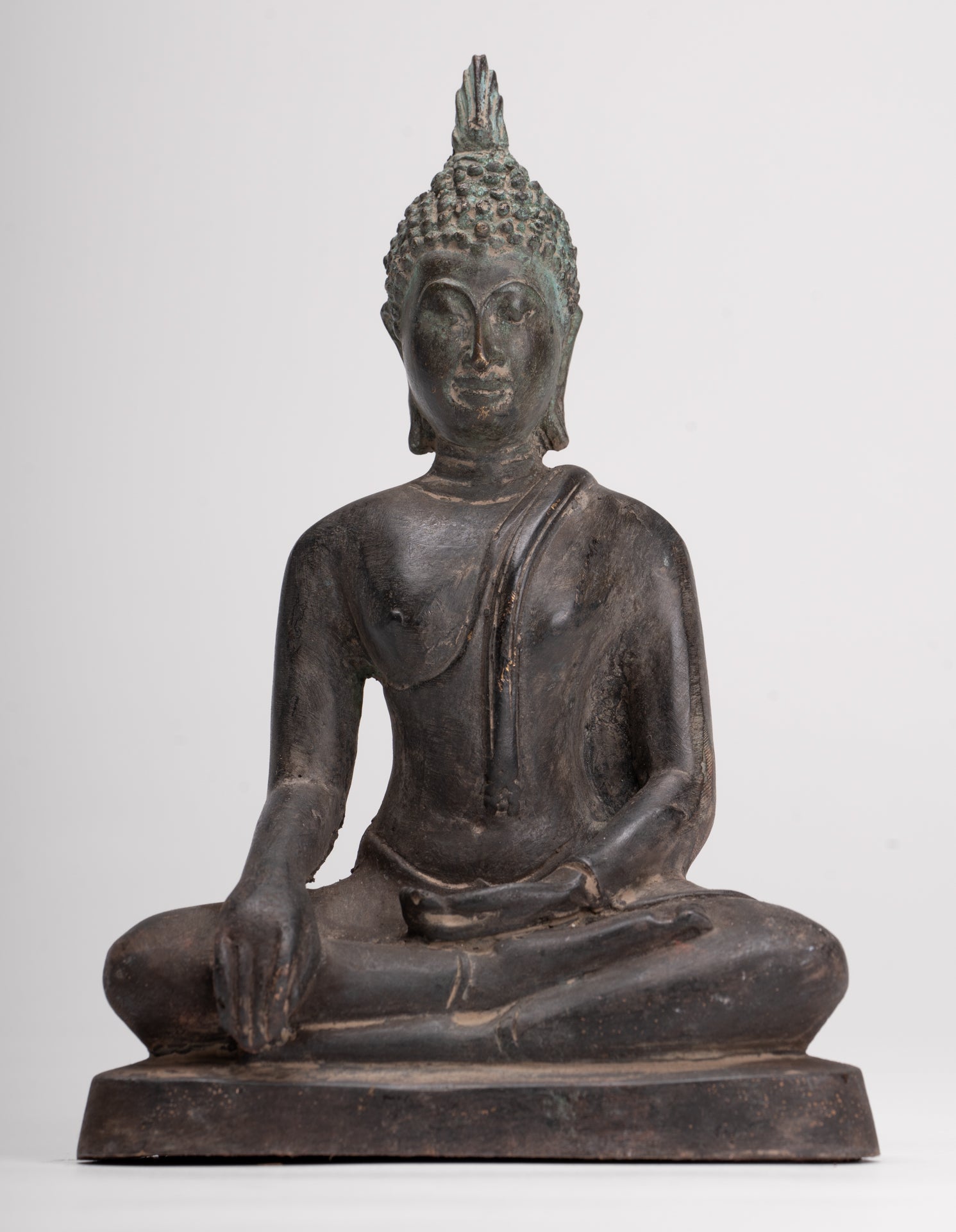 Buddha Statue - Antique Sukhothai Style Thai Enlightenment Buddha Statue - 17cm/7"