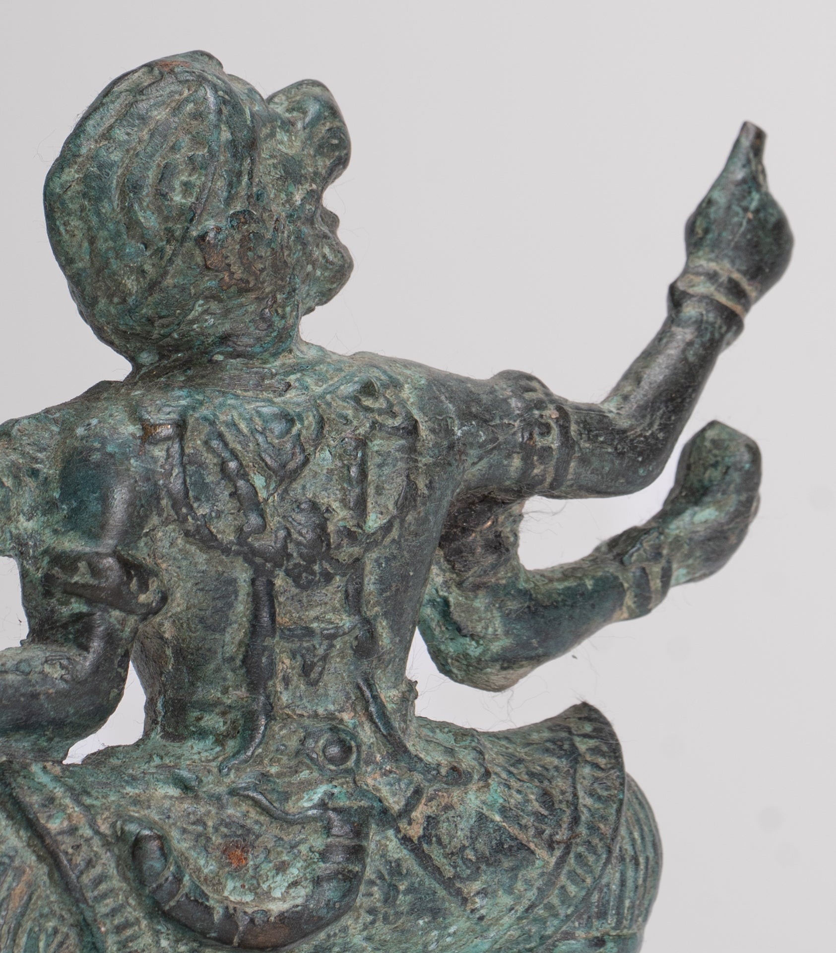 Antique Thai Style Hindu God Hanuman Statue - 12cm/5" Tall