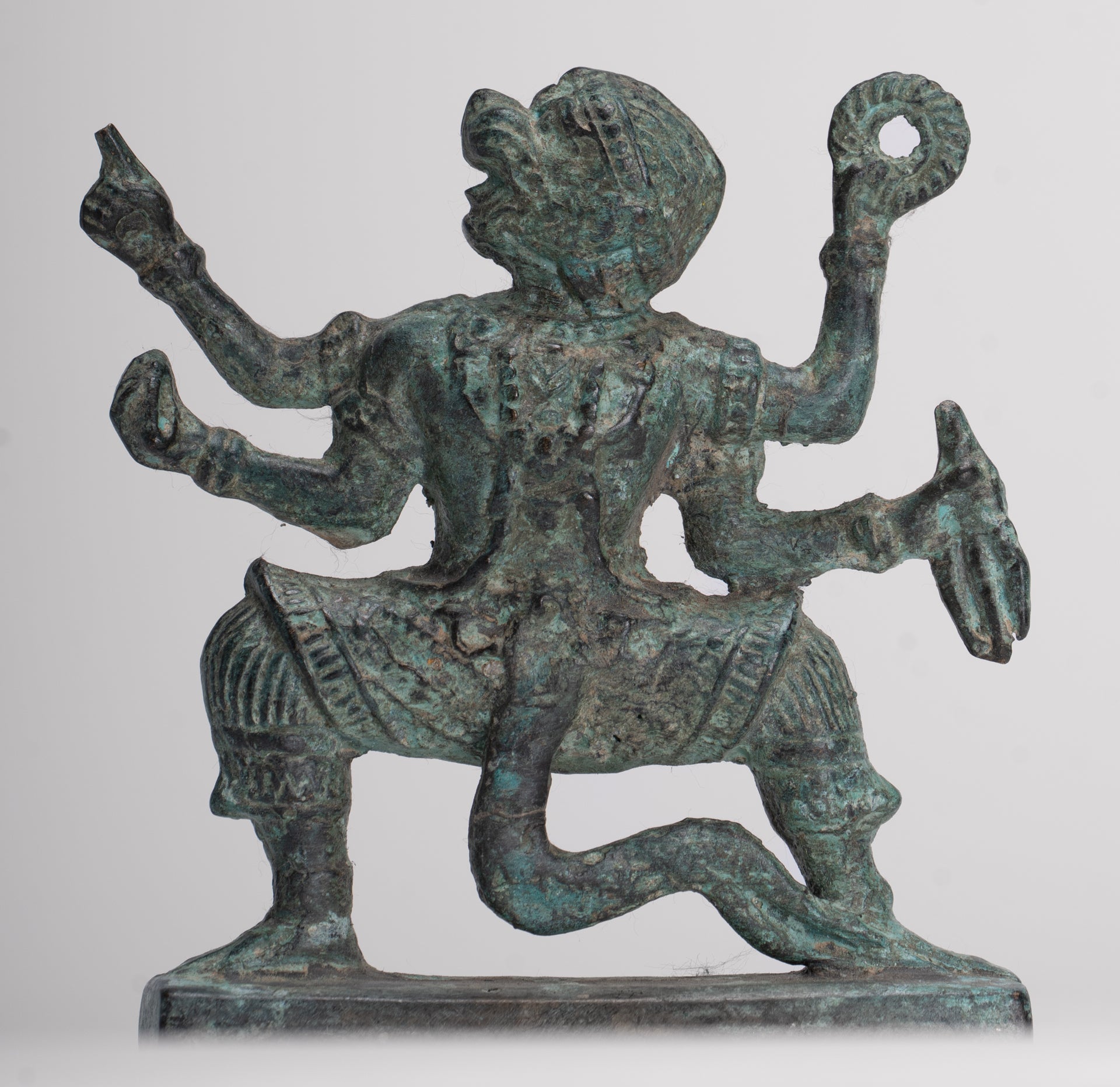 Antique Thai Style Hindu God Hanuman Statue - 12cm/5" Tall