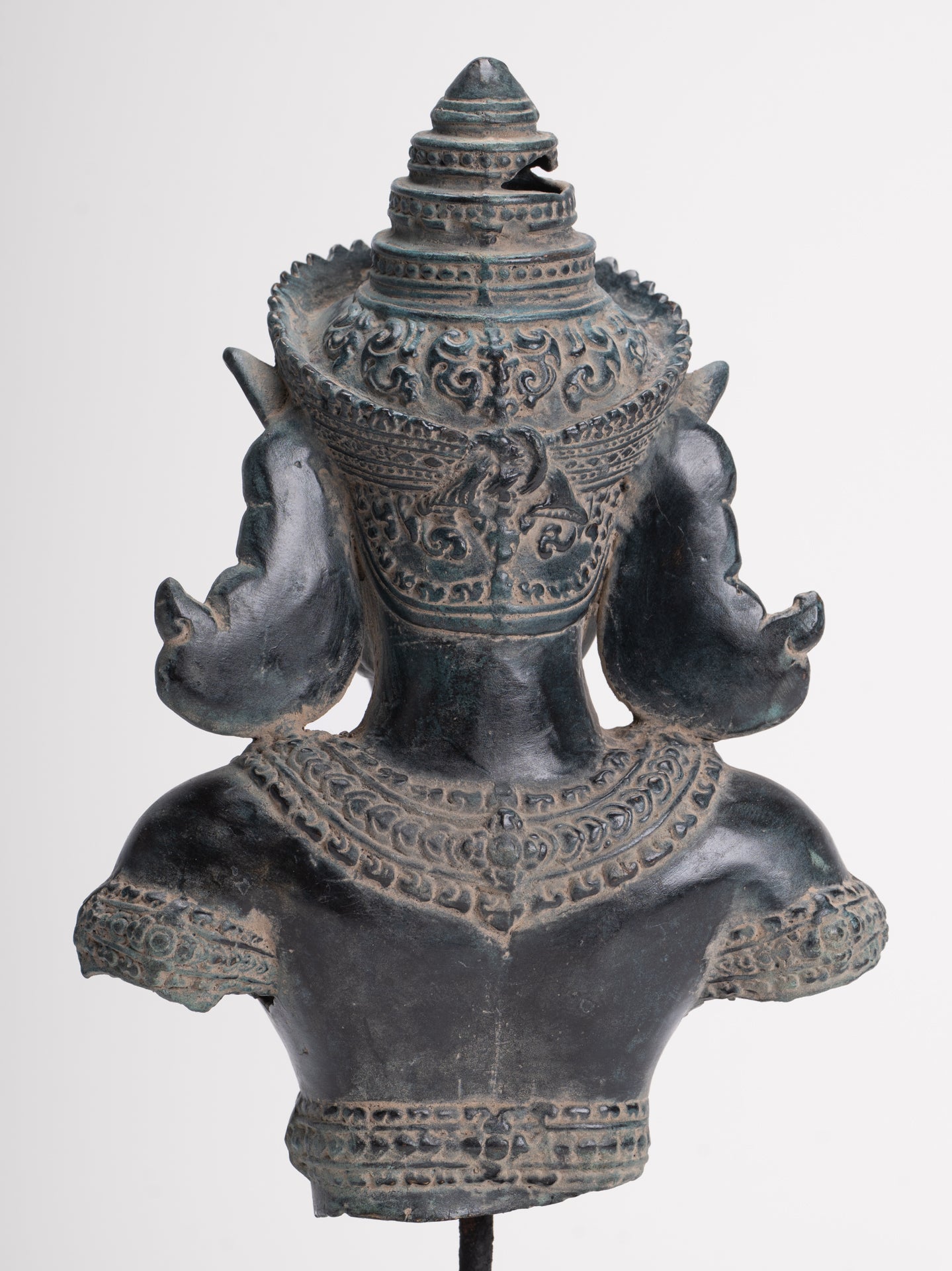 Kalkin Statue - Antique Khmer Style Bronze Hayagriva Kalkin Horse of Vishnu - 25cm/10"