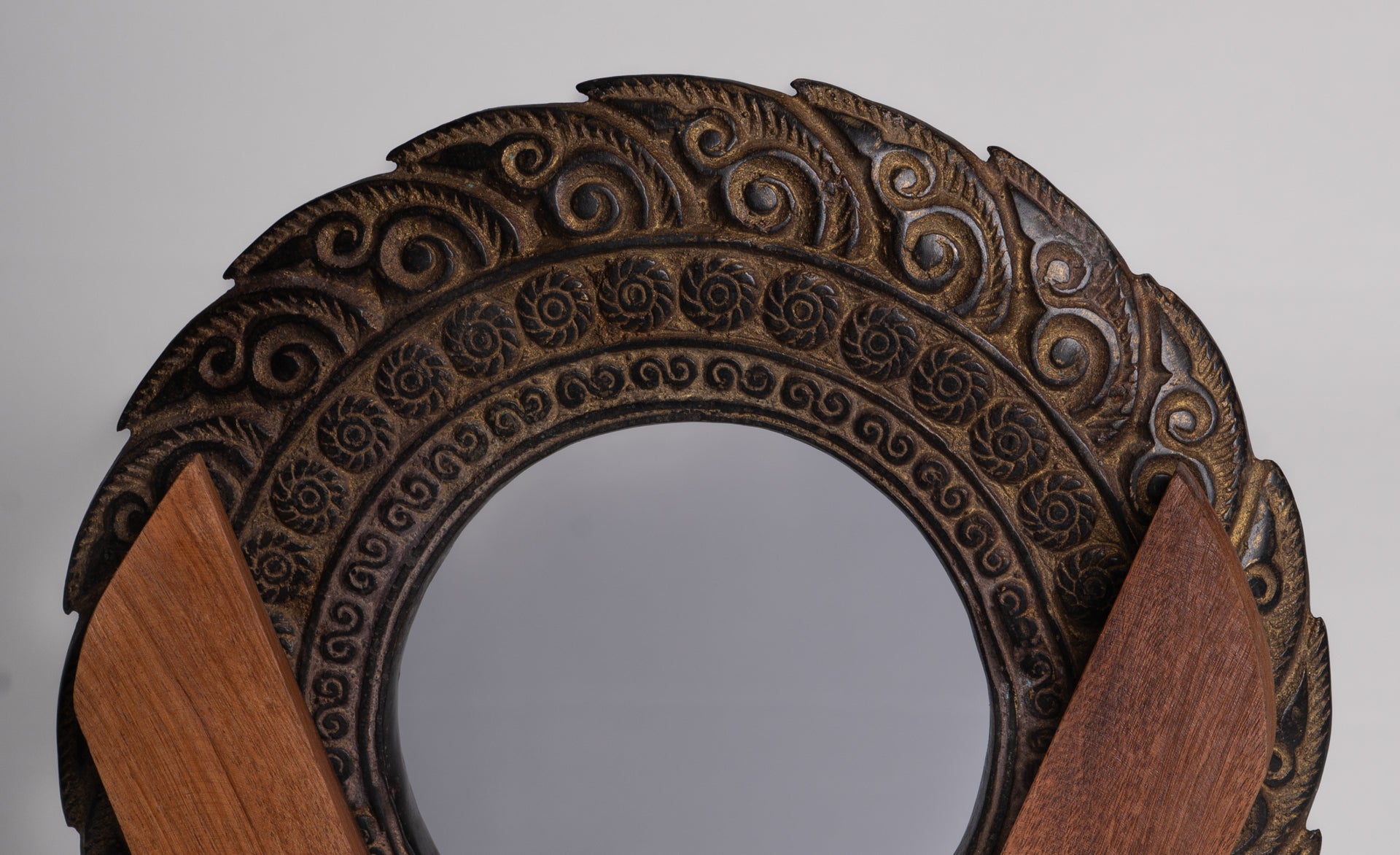 Antique Khmer Style Bronze Vishnu Discus or Chakra - 33cm/13"