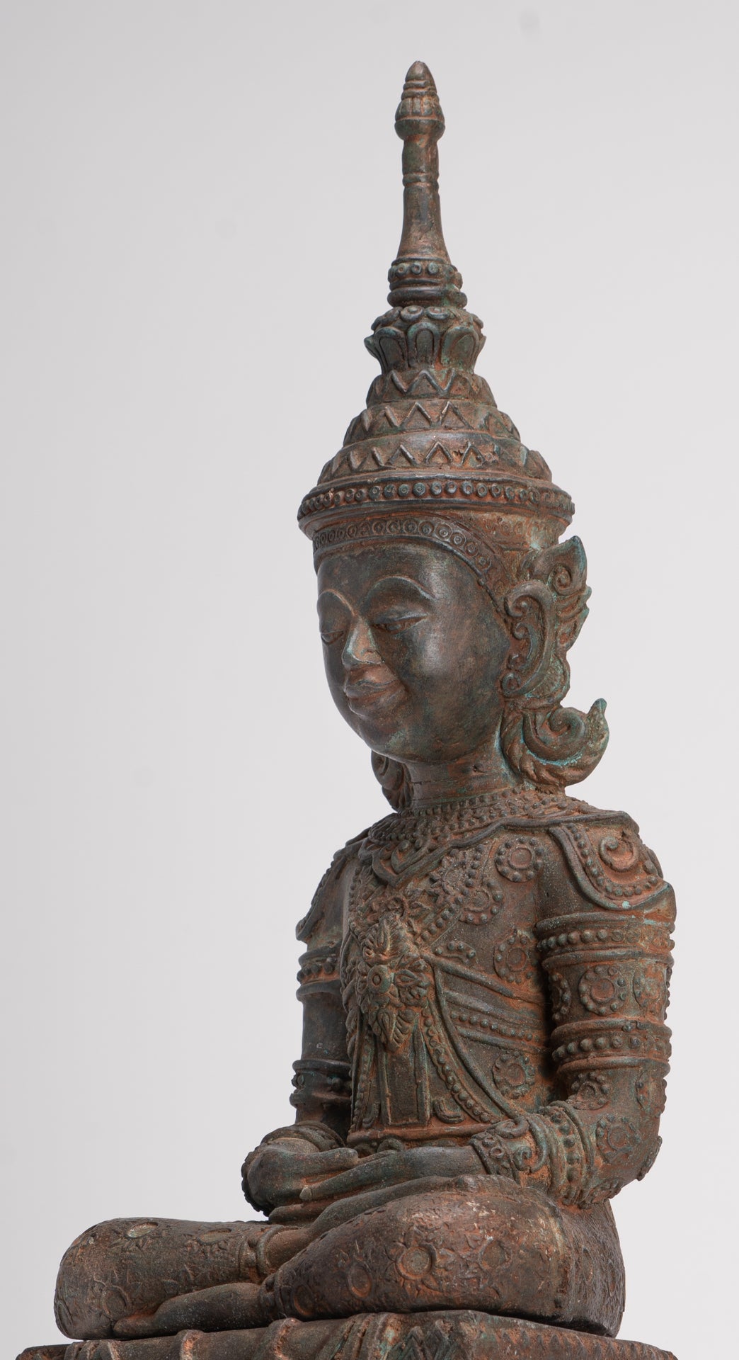 Buddha Statue - Seated Antique Laos Style Meditation Buddha Statue - 61cm/24"