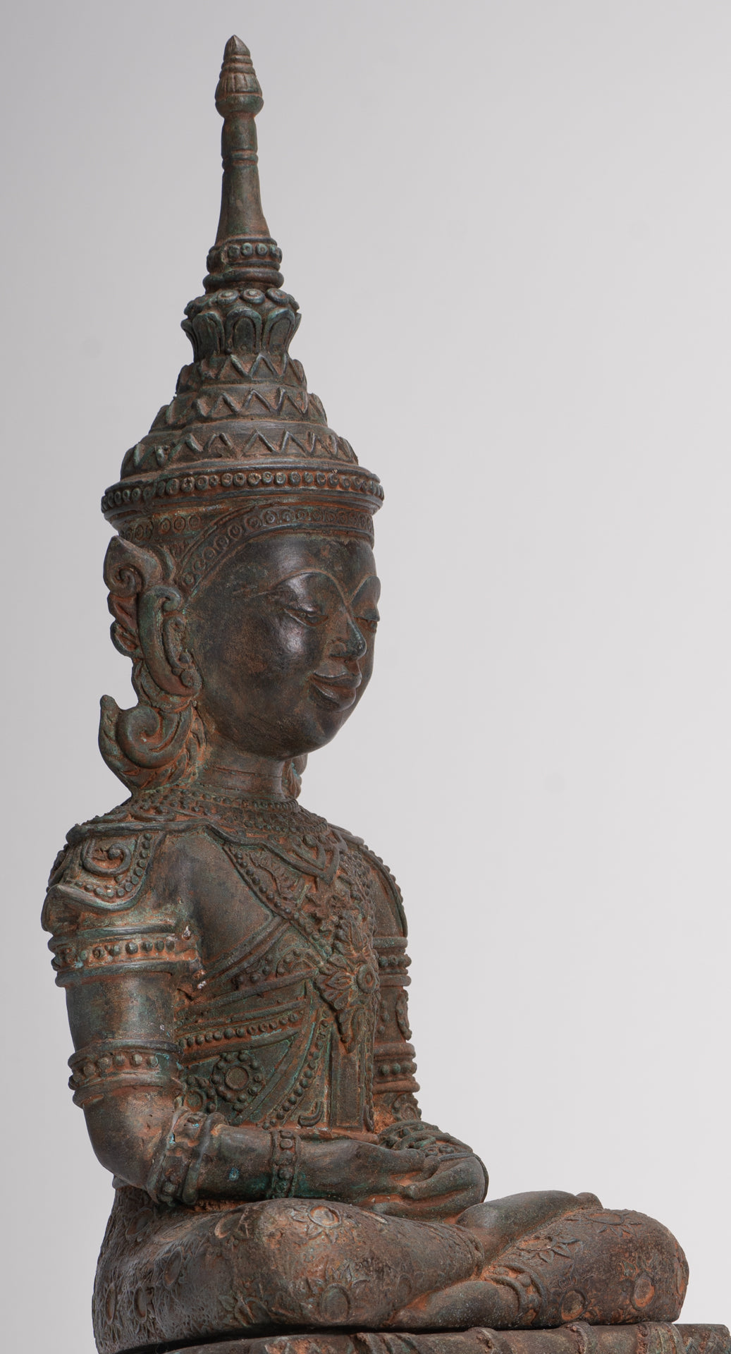 Buddha Statue - Seated Antique Laos Style Meditation Buddha Statue - 61cm/24"