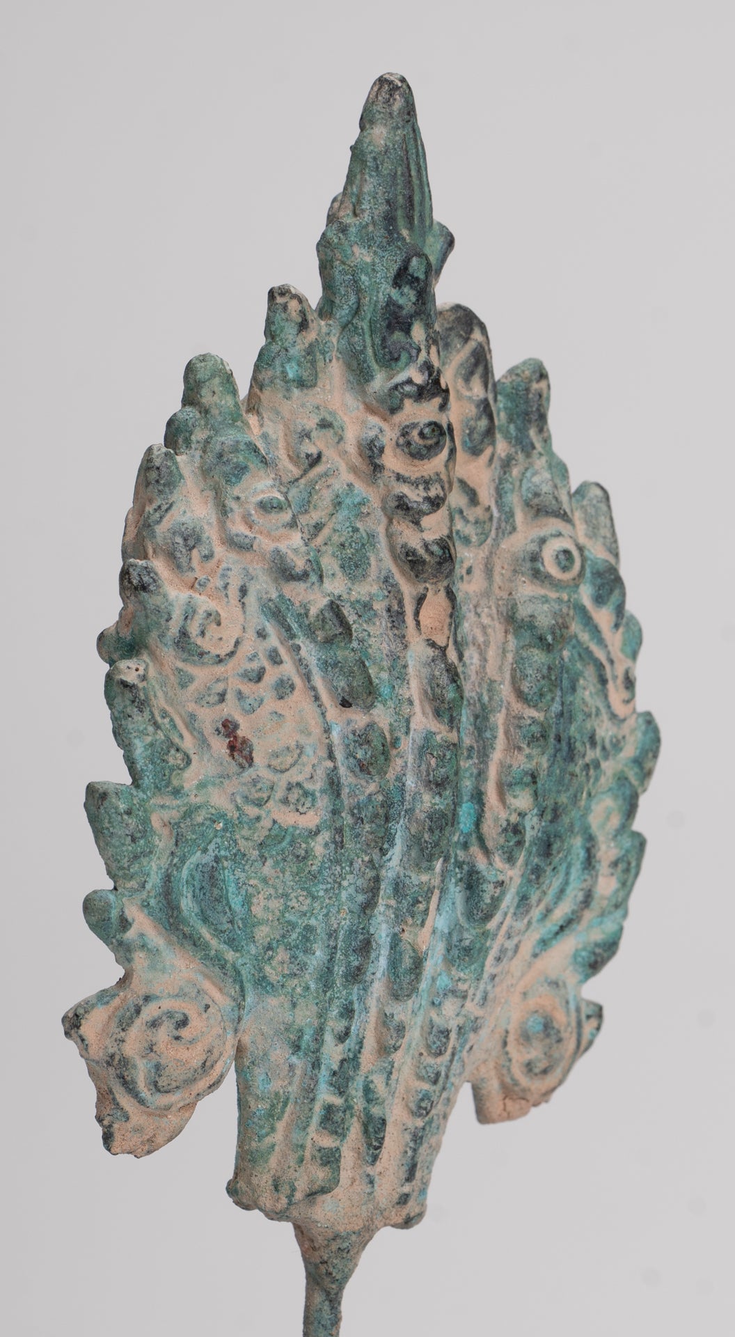 Naga Statue - Antique Khmer Style Bronze Protective Naga, Snake or Serpent Statue - 15.5cm/6"