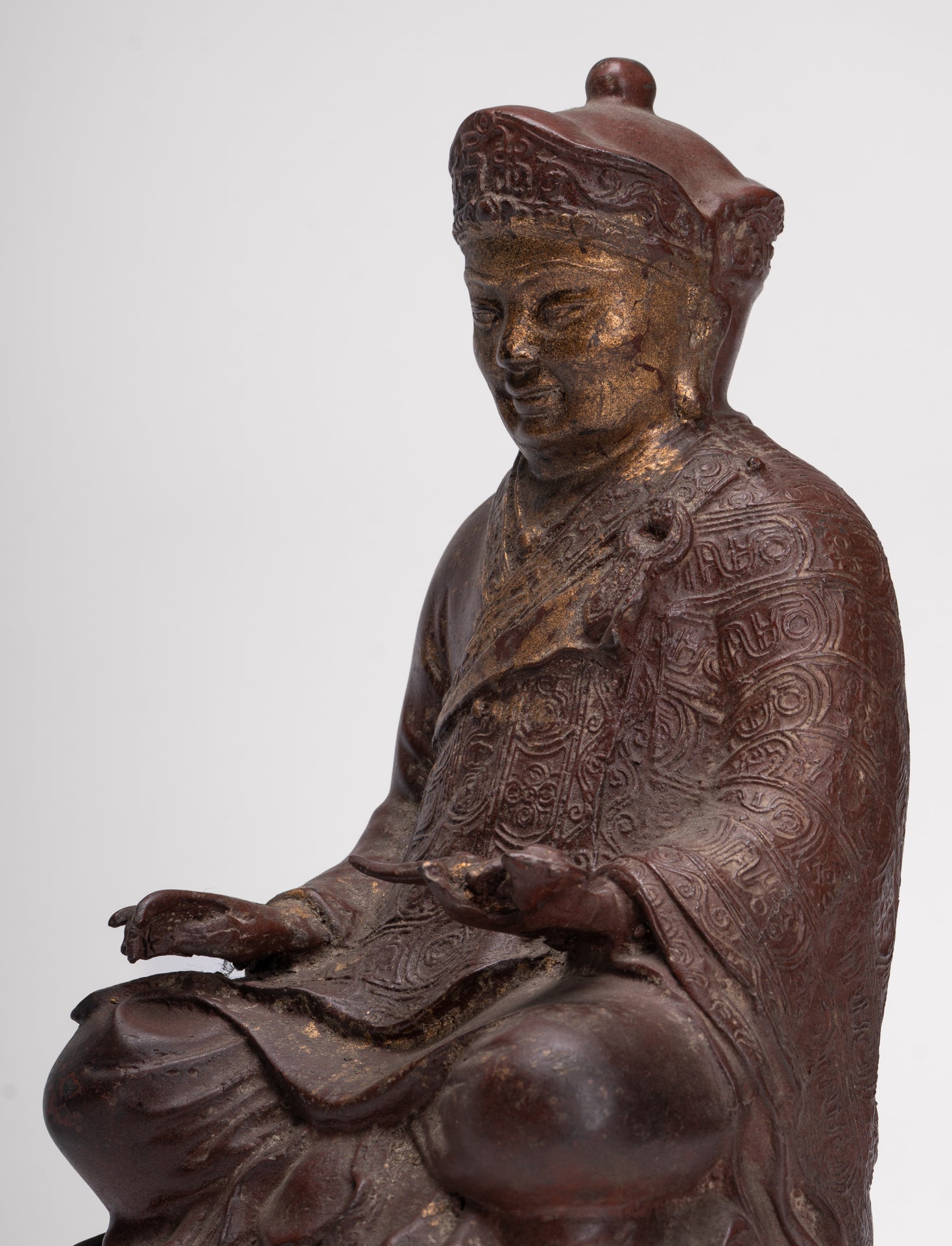 Monk Statue - Antique Chinese Style Tai Hong Gong Chinese Monk Statue - 34cm/14"