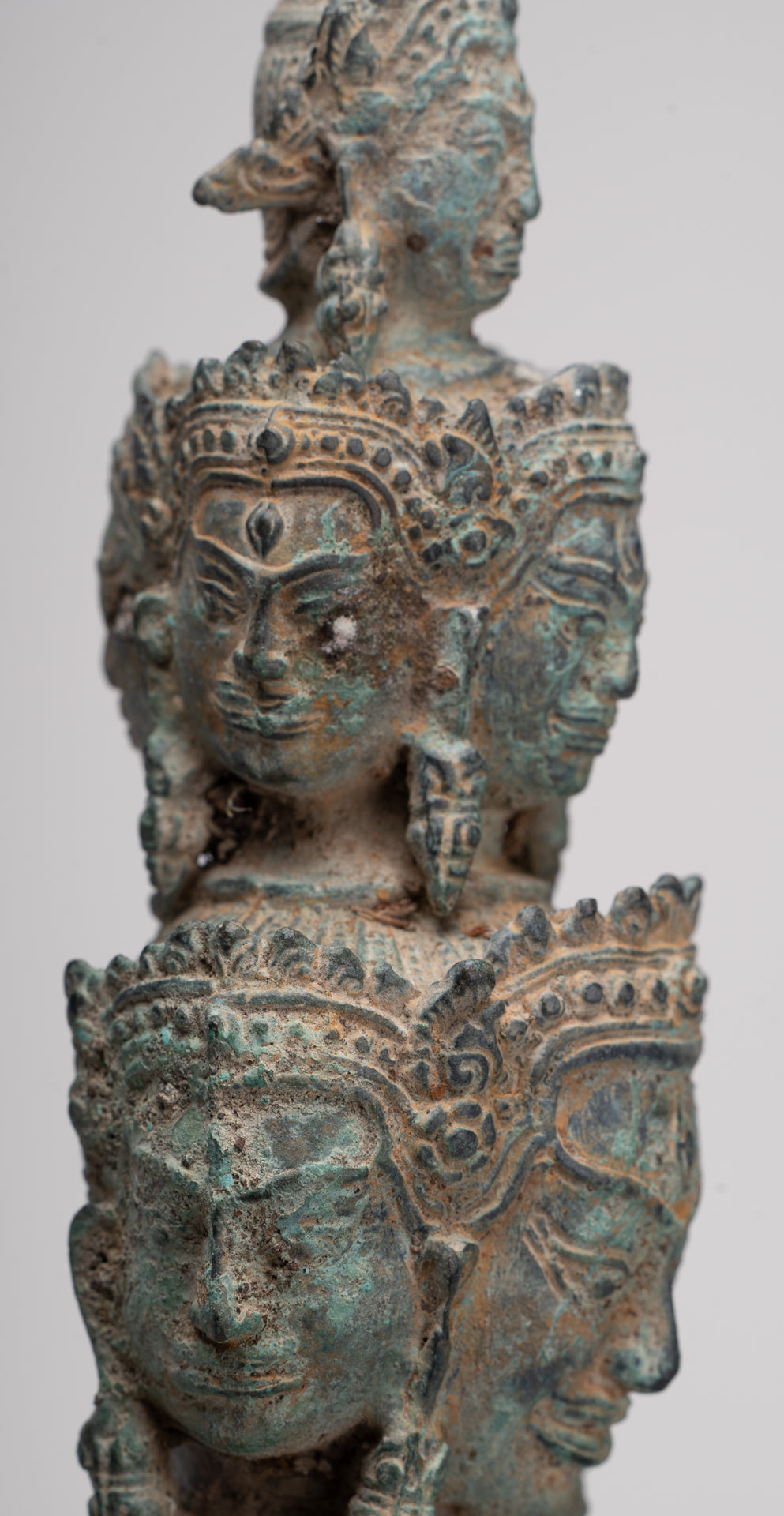 Antique Khmer Style Standing Bronze Tantric Hevajra & Nairatmya Statue - 48cm/19" Tall