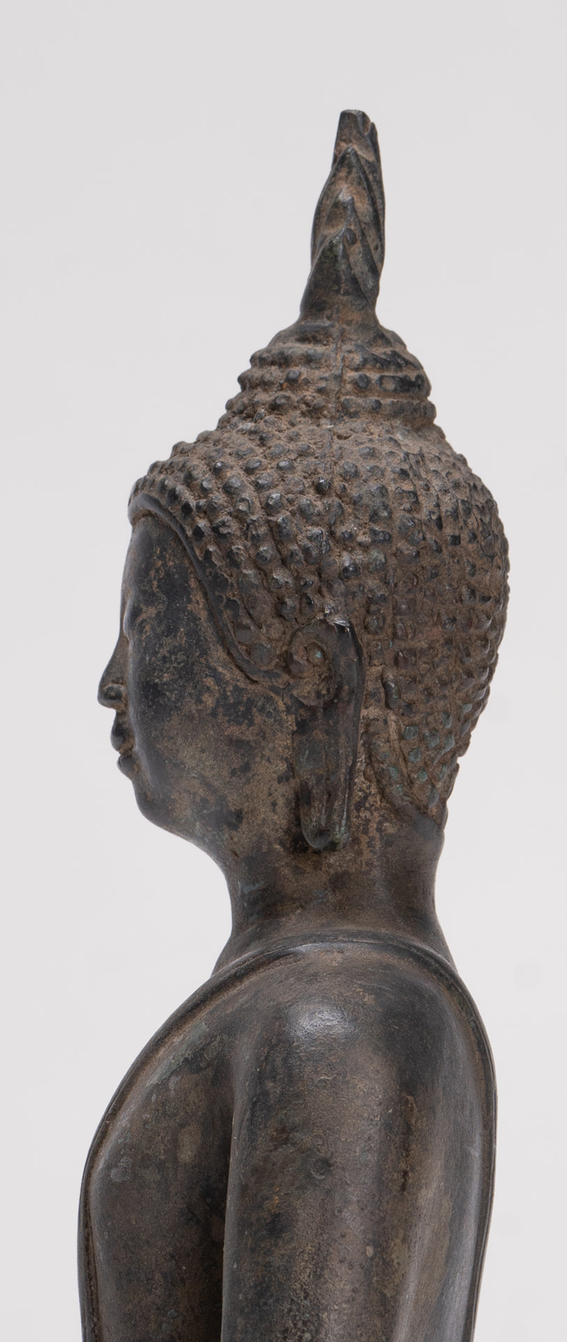 Estatua de Buda - Estatua de Buda de la Iluminación Tailandesa de Estilo Sukhothai Antiguo - 23,5 cm/9"