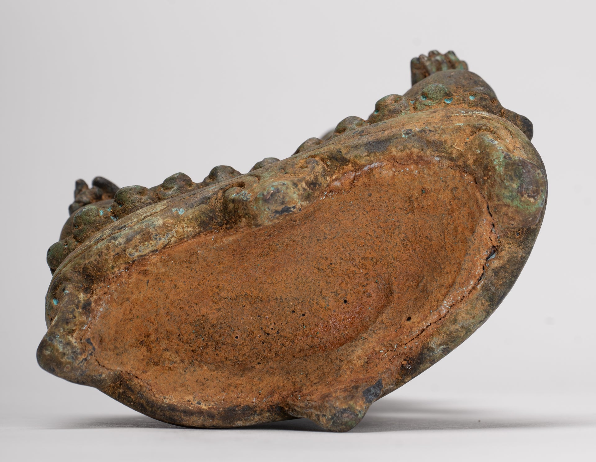 Ganesha Statue - Antique Thai Style Bronze Seated Ganesh Statue - 17.5cm/7"