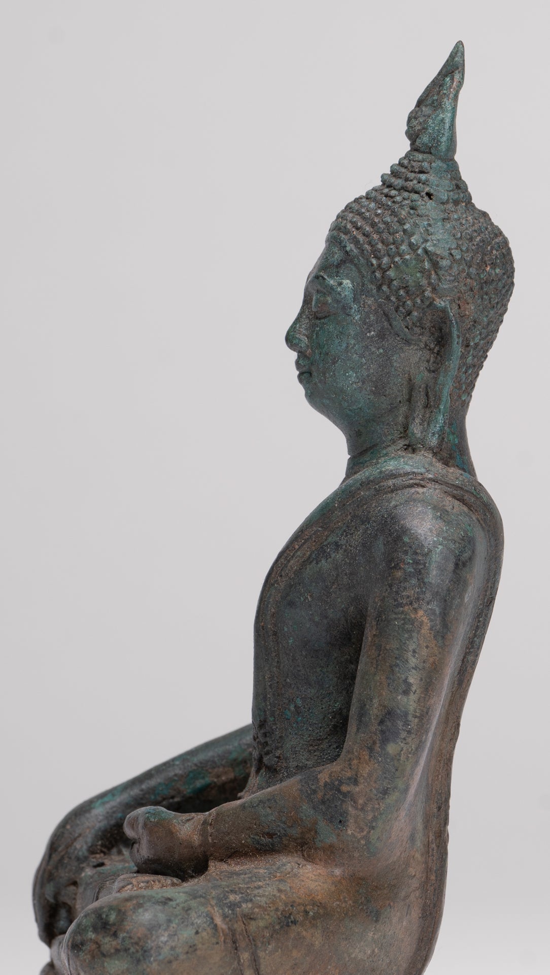 Buddha Statue - Antique Sukhothai Style Thai Enlightenment Buddha Statue - 16cm/6"