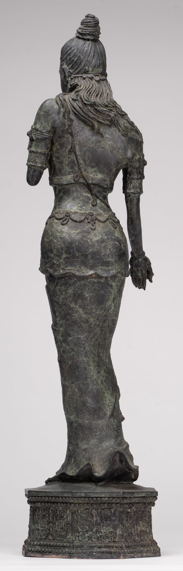 Masterpiece - Antique Java Style Majapahit Standing White Devi Tara Statue - 48cm/19"