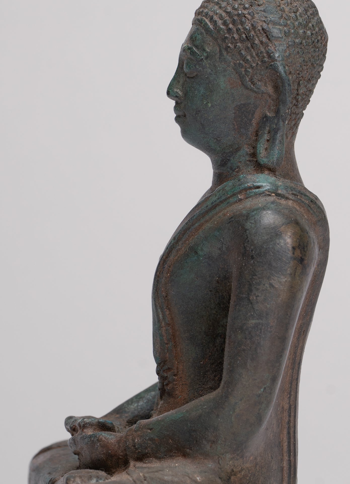 Buddha Statue - Antique Sukhothai Style Thai Meditation Buddha Statue - 15.5cm/6"
