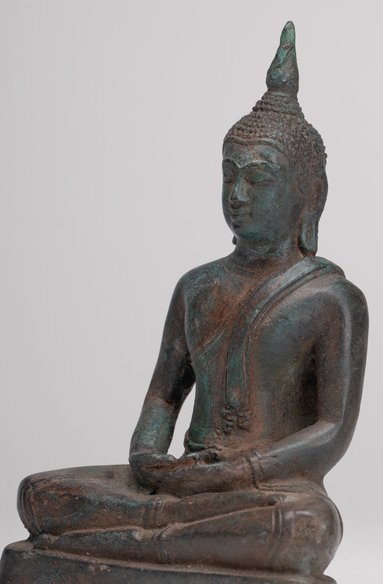 Buddha Statue - Antique Sukhothai Style Thai Meditation Buddha Statue - 15.5cm/6"