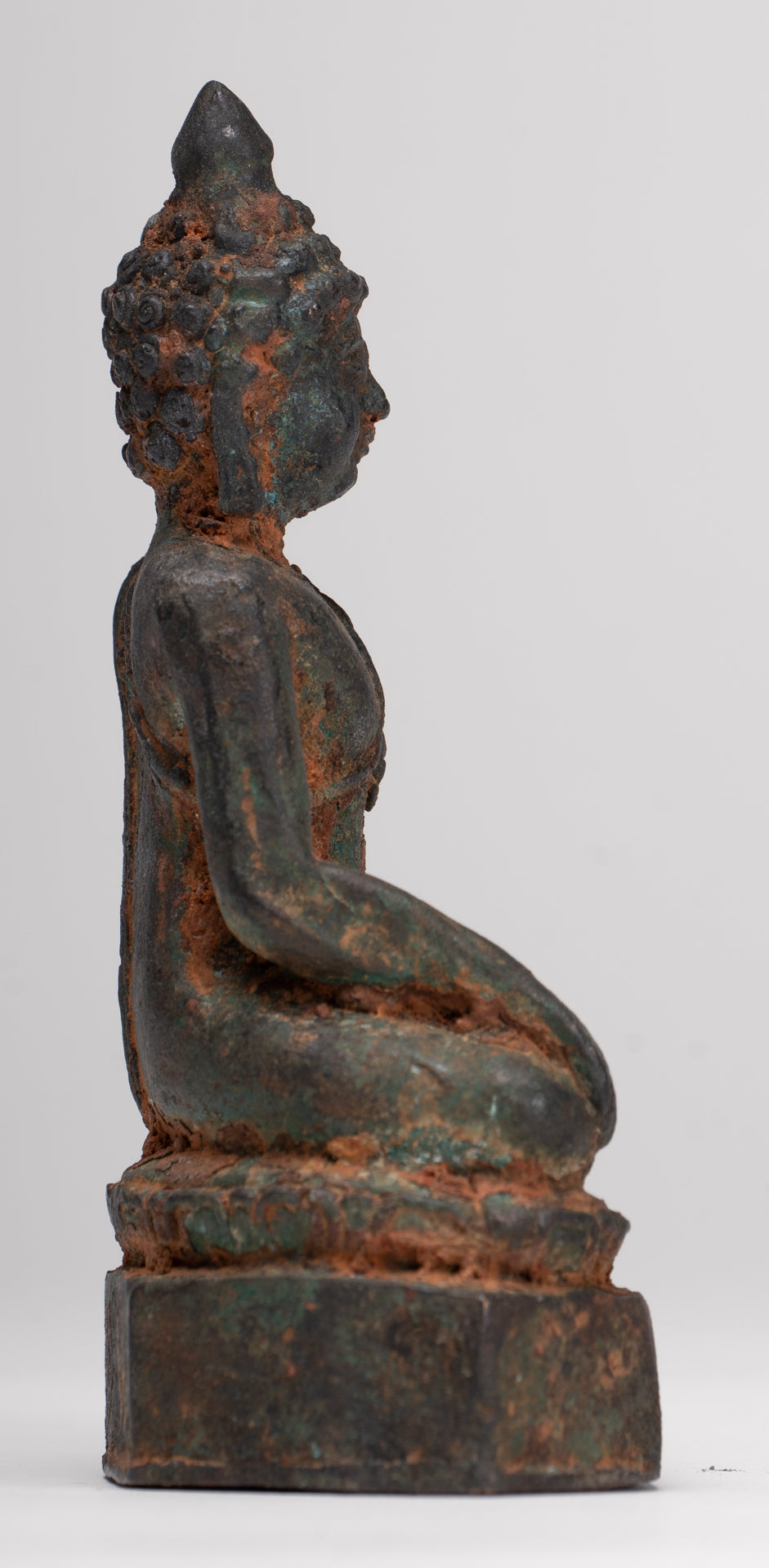 Buddha Statue - Antique Thai Style Bronze Chiang Saen Enlightenment Buddha Statue - 11.5cm/5"