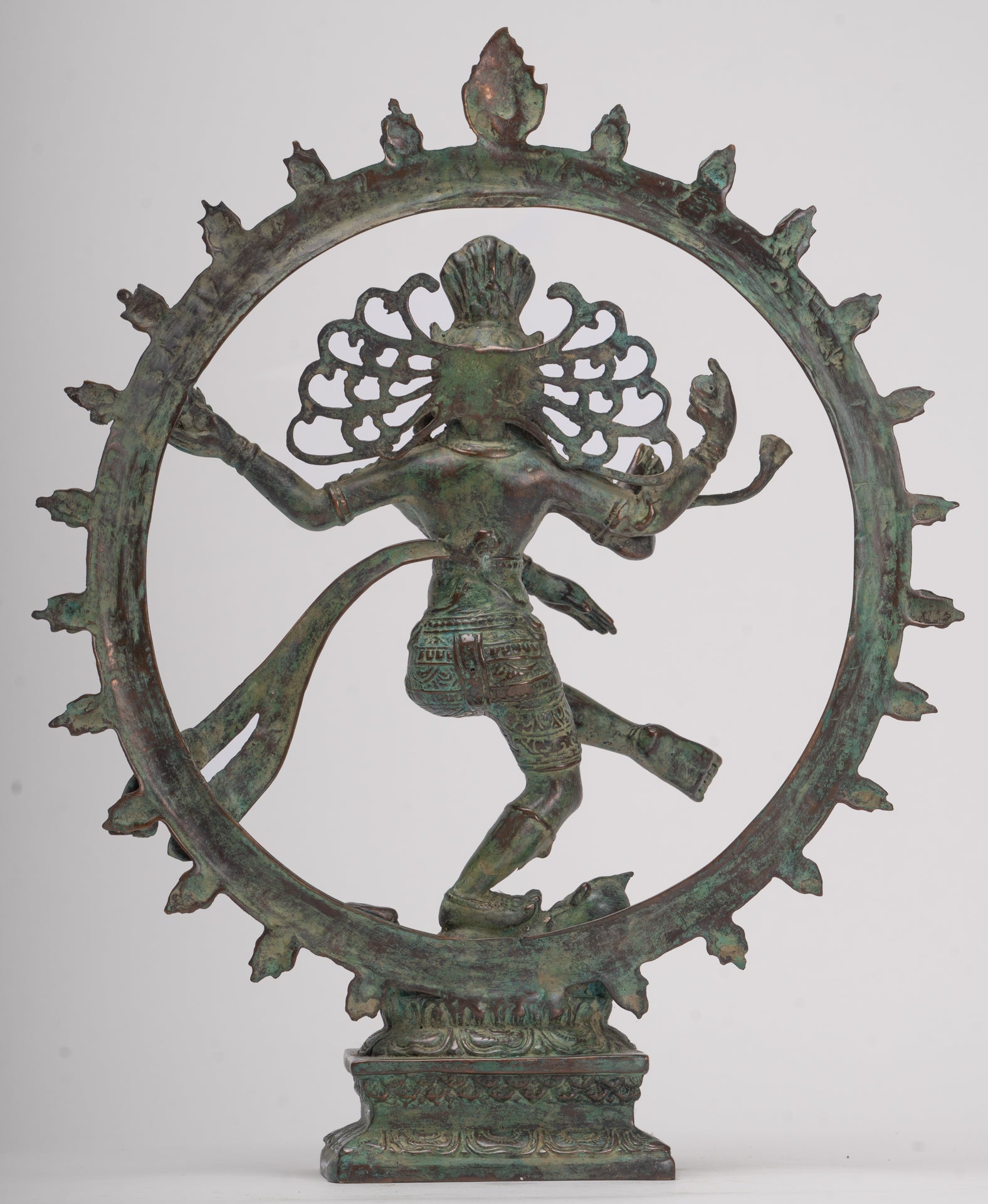 Antique Javanese Style Bronze Dancing Shiva statue as Lord Nataraja - 35cm(14") Tall