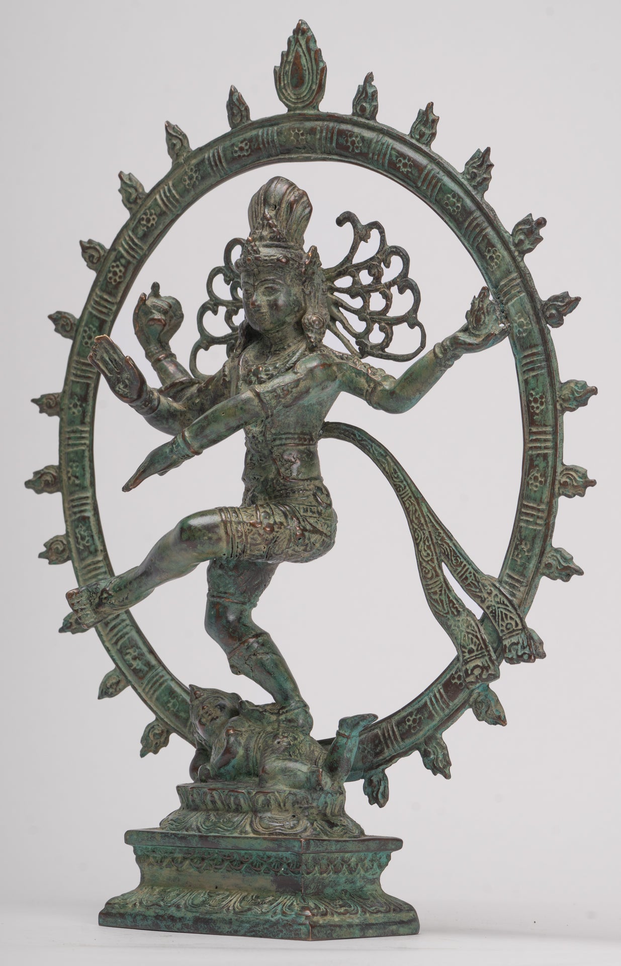 Antique Javanese Style Bronze Dancing Shiva statue as Lord Nataraja - 35cm(14") Tall