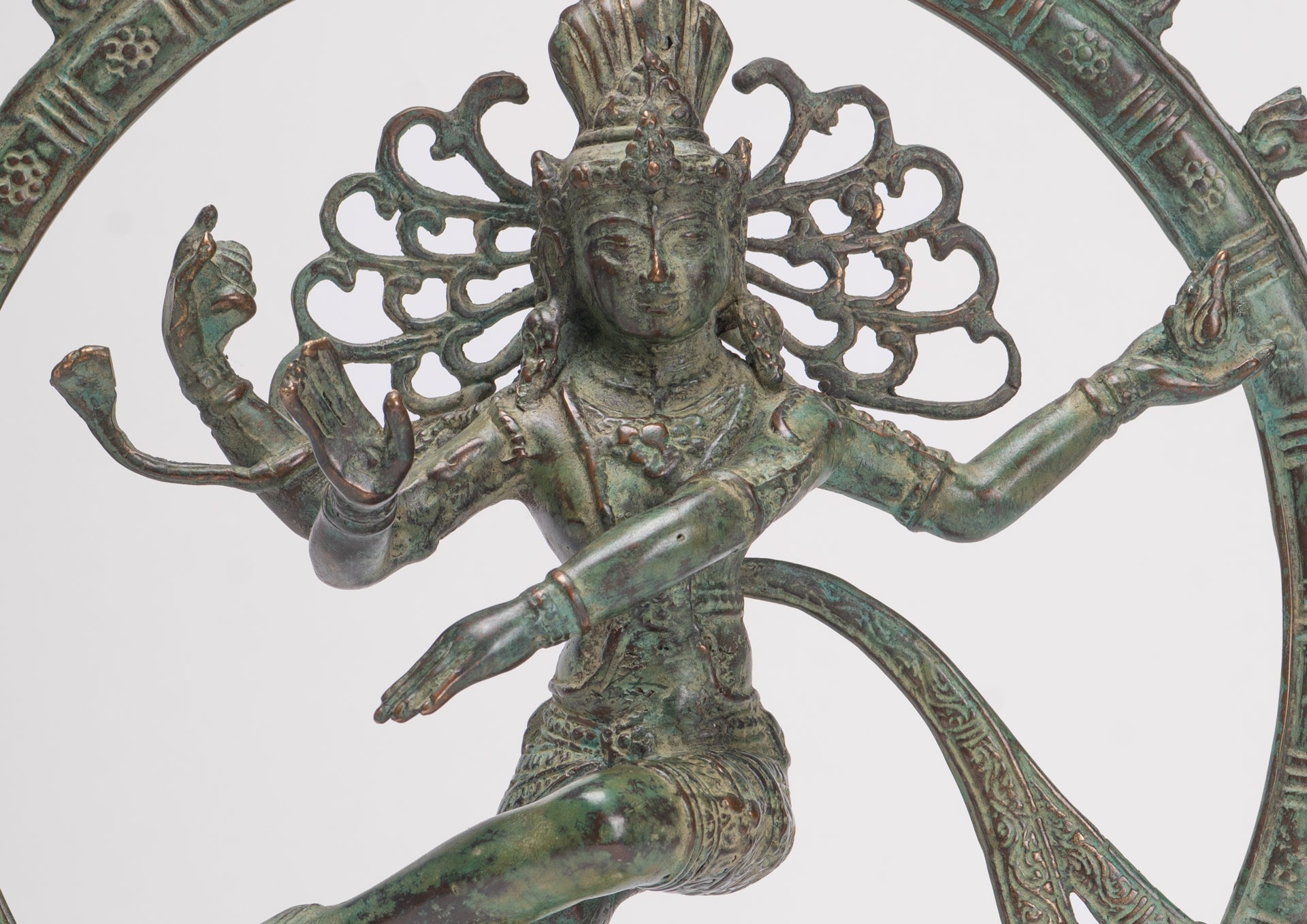 Antique Javanese Style Bronze Dancing Shiva statue as Lord Nataraja - 35cm(14") Tall