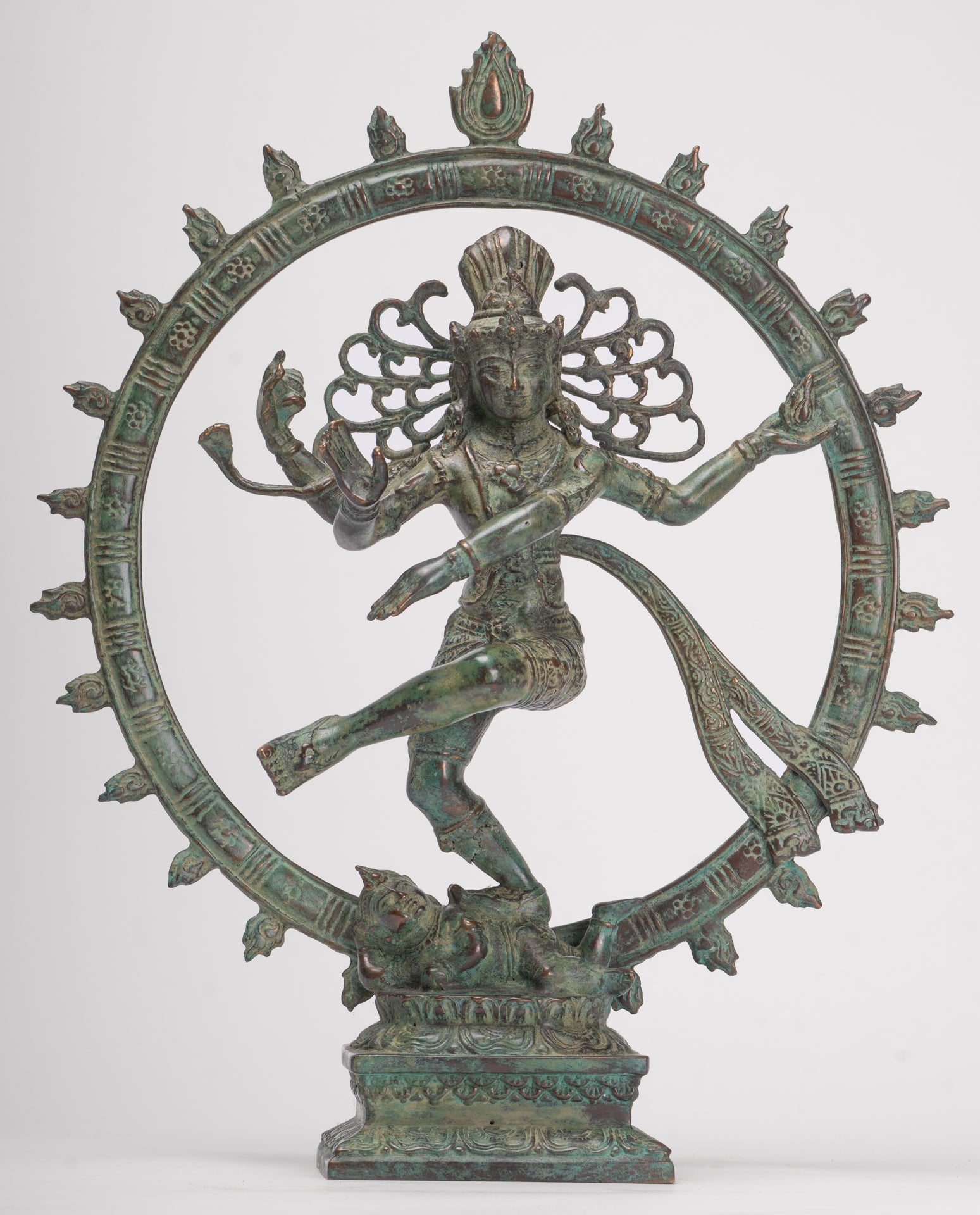 Antique Javanese Style Bronze Dancing Shiva statue as Lord Nataraja - 35cm(14") Tall