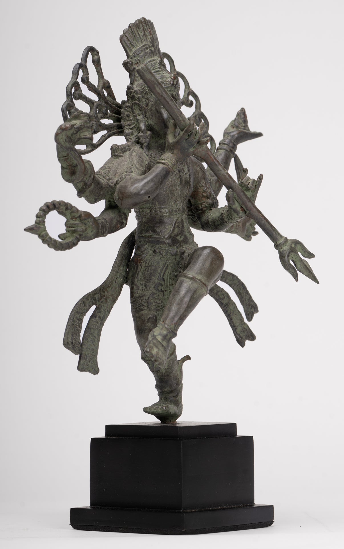 Antique Javanese Style Bronze Dancing Shiva statue as Lord Nataraja - 26cm(10") Tall