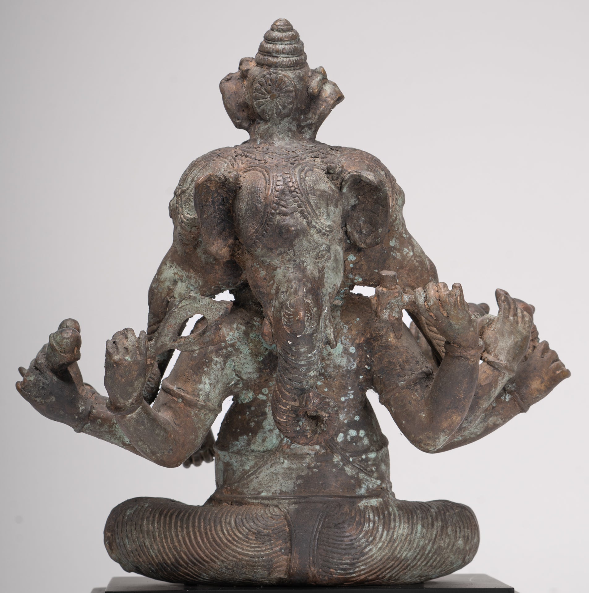 Ganesh - Antique Indonesian Style Bronze Heramba Ganesha Statue - 34cm/14"