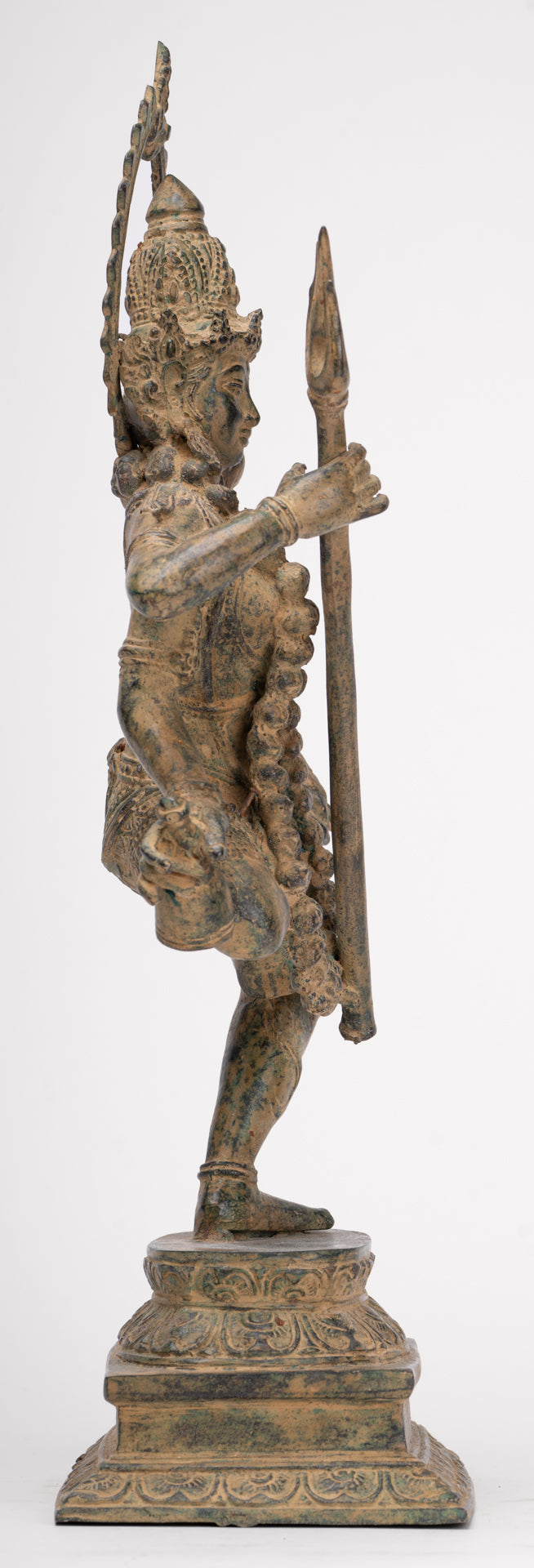 Kali Statue - Antique Java Style Majapahit Standing Bronze Kali or Mahakali Statue - 44cm/18"