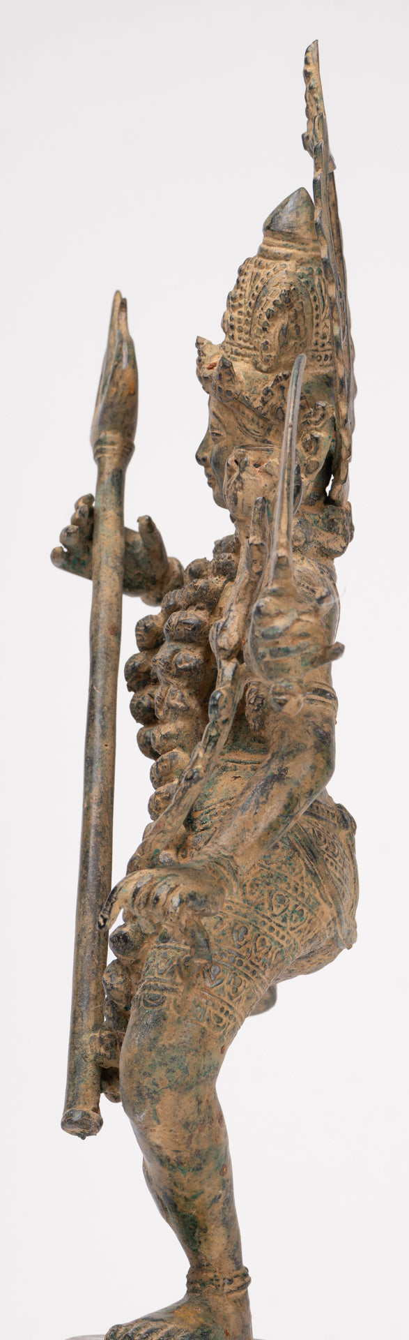 Kali Statue - Antique Java Style Majapahit Standing Bronze Kali or Mahakali Statue - 44cm/18"