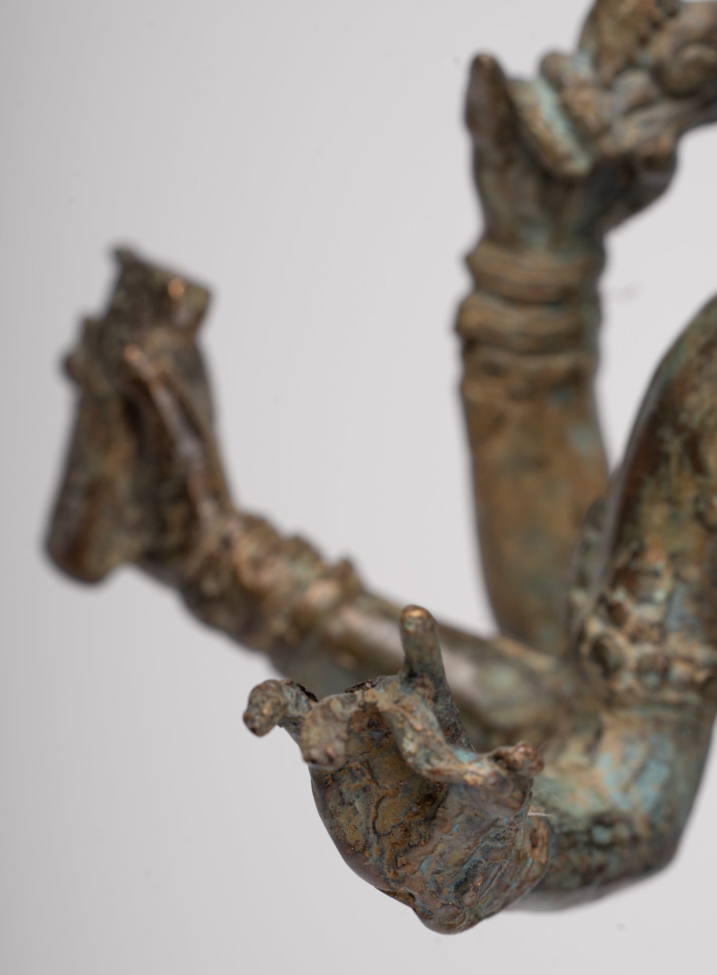 Trimurti Statue - Antique Indonesian Style Trimurti Shiva Brahma Vishnu Statue - 32.5cm/13"