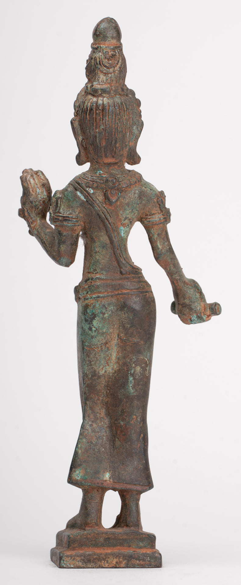 Antique Khmer Style Bronze Pre-Angkor Standing Shiva - 23cm/9"