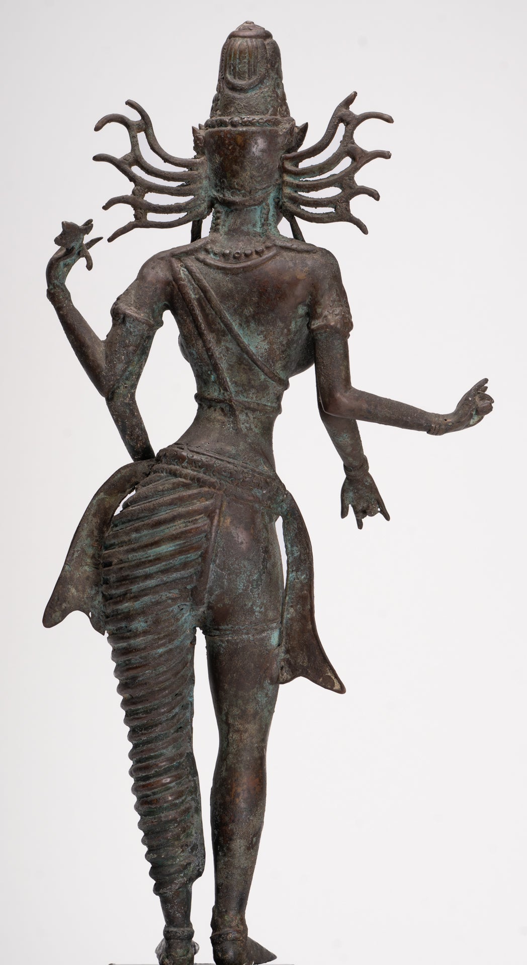 Statue Parvati – Statue Parvati javanaise en bronze de style indonésien antique 58 cm/23"