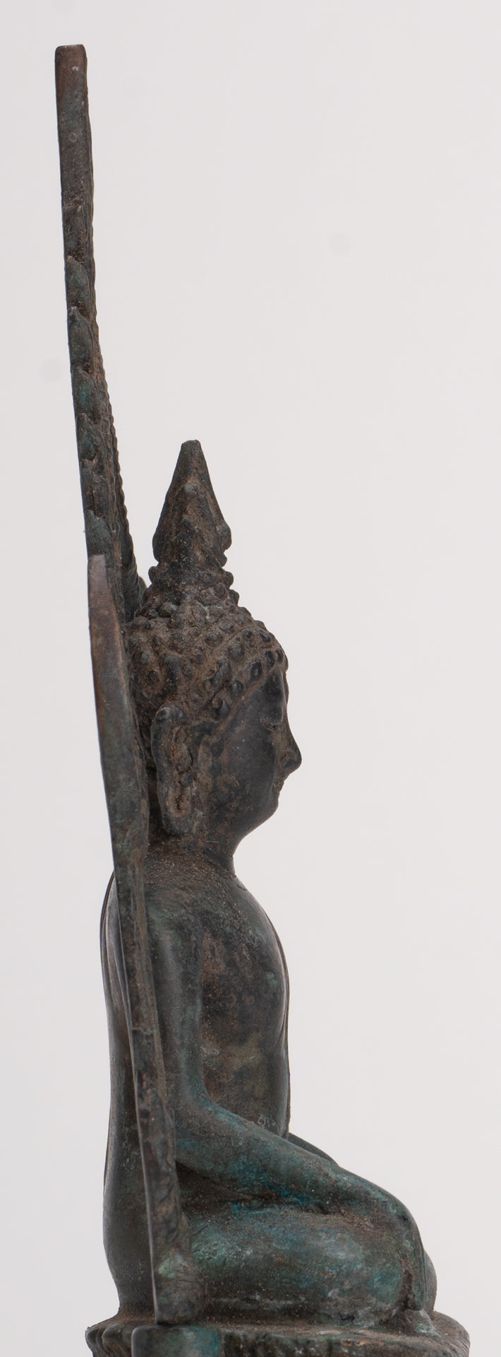 Buddha Statue - Antique Thai Style Bronze Phitsanulok Chinnarat Buddha Statue - 20cm/8"