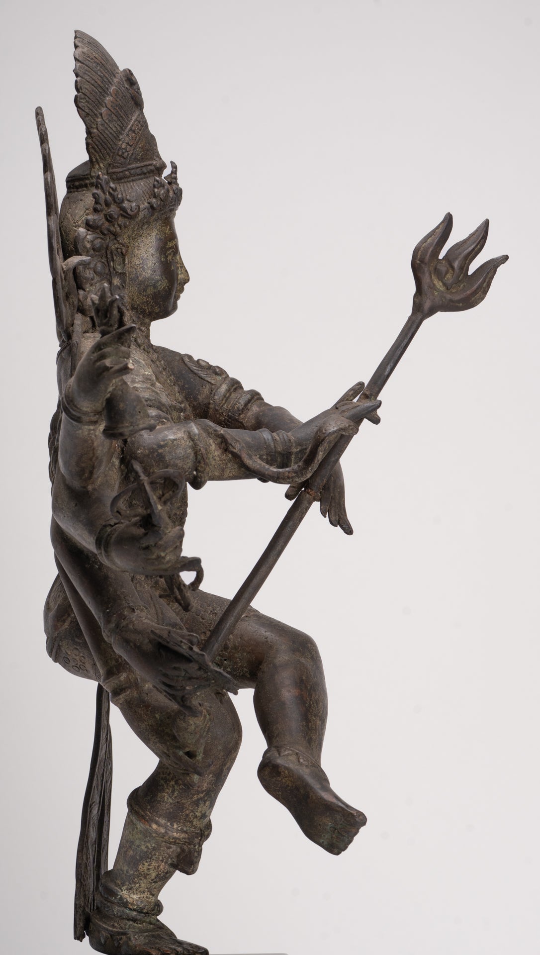 Estatua antigua de Shiva danzante de bronce de estilo javanés como Lord Nataraja - 34,5 cm (14 ") de alto