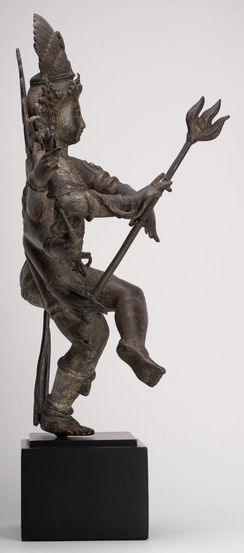 Estatua antigua de Shiva danzante de bronce de estilo javanés como Lord Nataraja - 34,5 cm (14 ") de alto