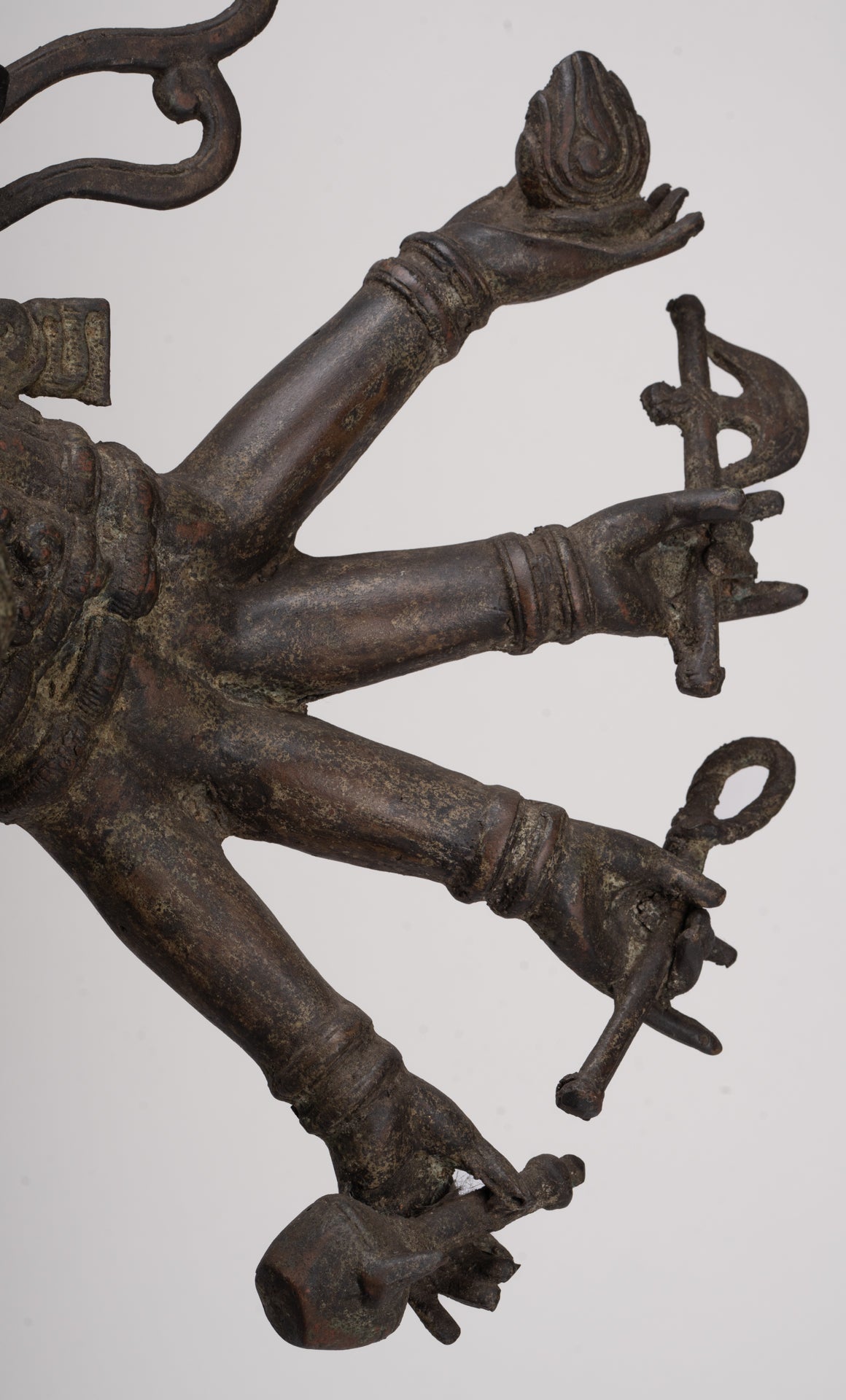 Estatua antigua de Shiva danzante de bronce de estilo javanés como Lord Nataraja - 34,5 cm (14 ") de alto