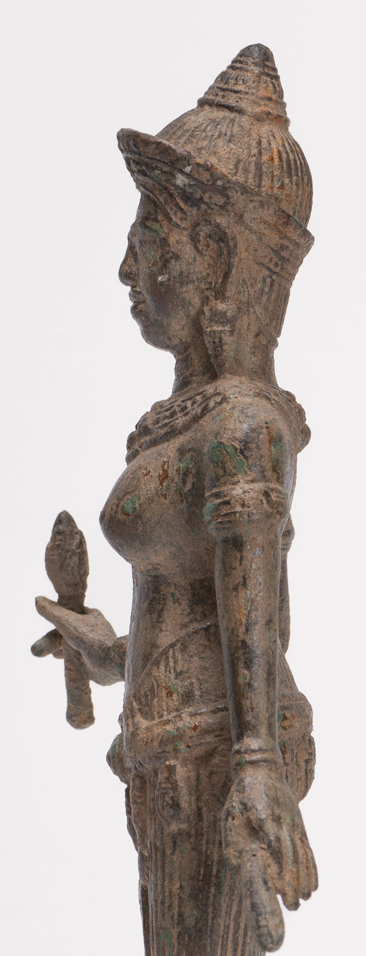 Antique Khmer Style Koh Ker Stone Lakshmi or Uma Statue - 25cm/10"