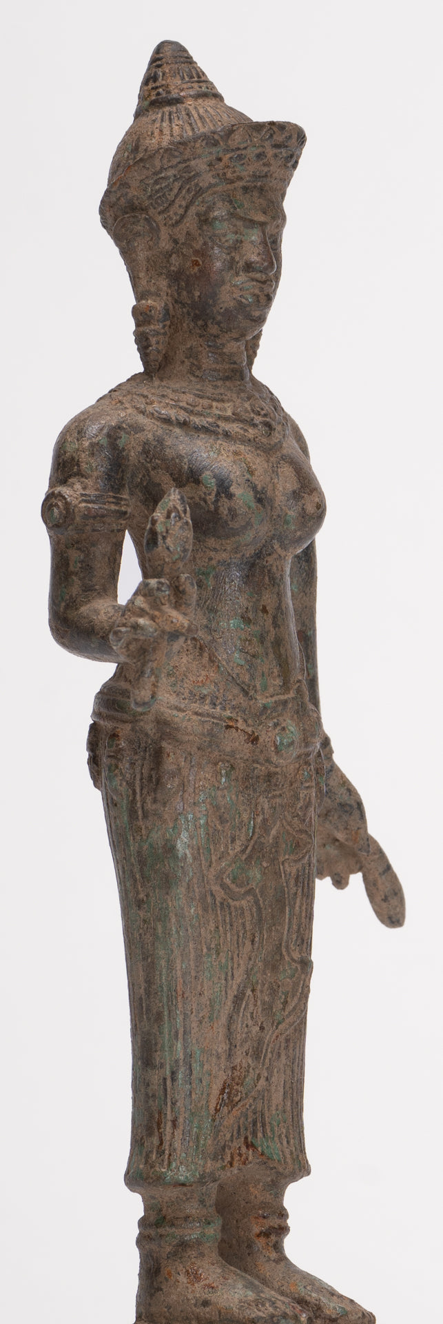 Antique Khmer Style Koh Ker Stone Lakshmi or Uma Statue - 25cm/10"