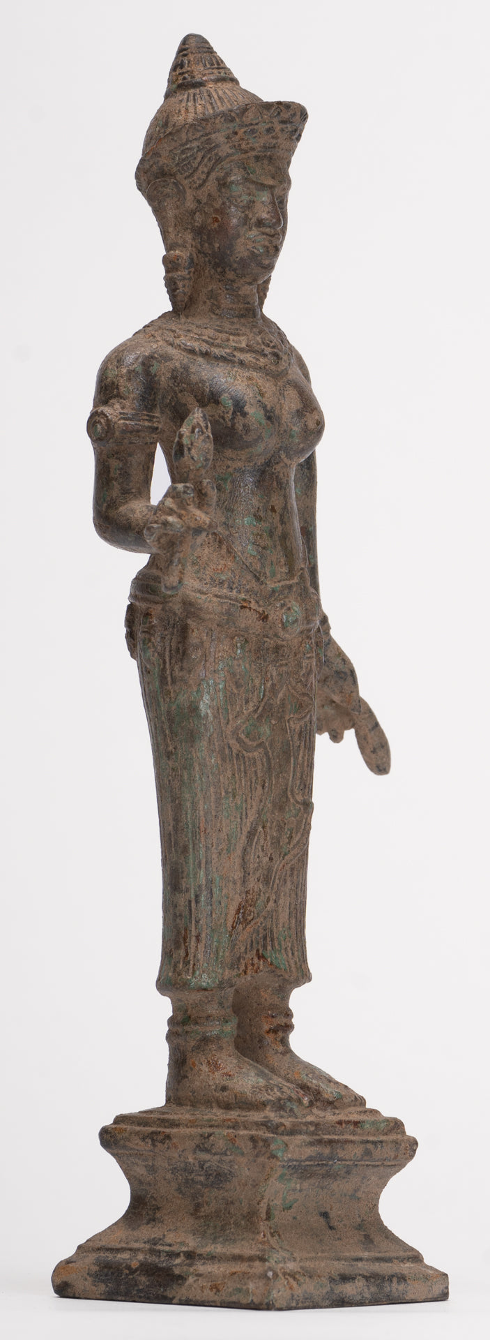 Antique Khmer Style Koh Ker Stone Lakshmi or Uma Statue - 25cm/10"