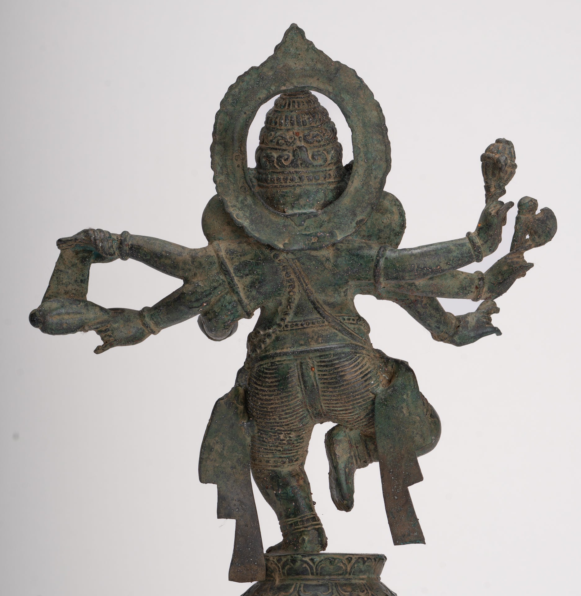 Antique Javanese Style Bronze Dancing Indonesian Ganesha Statue - 32cm/13"