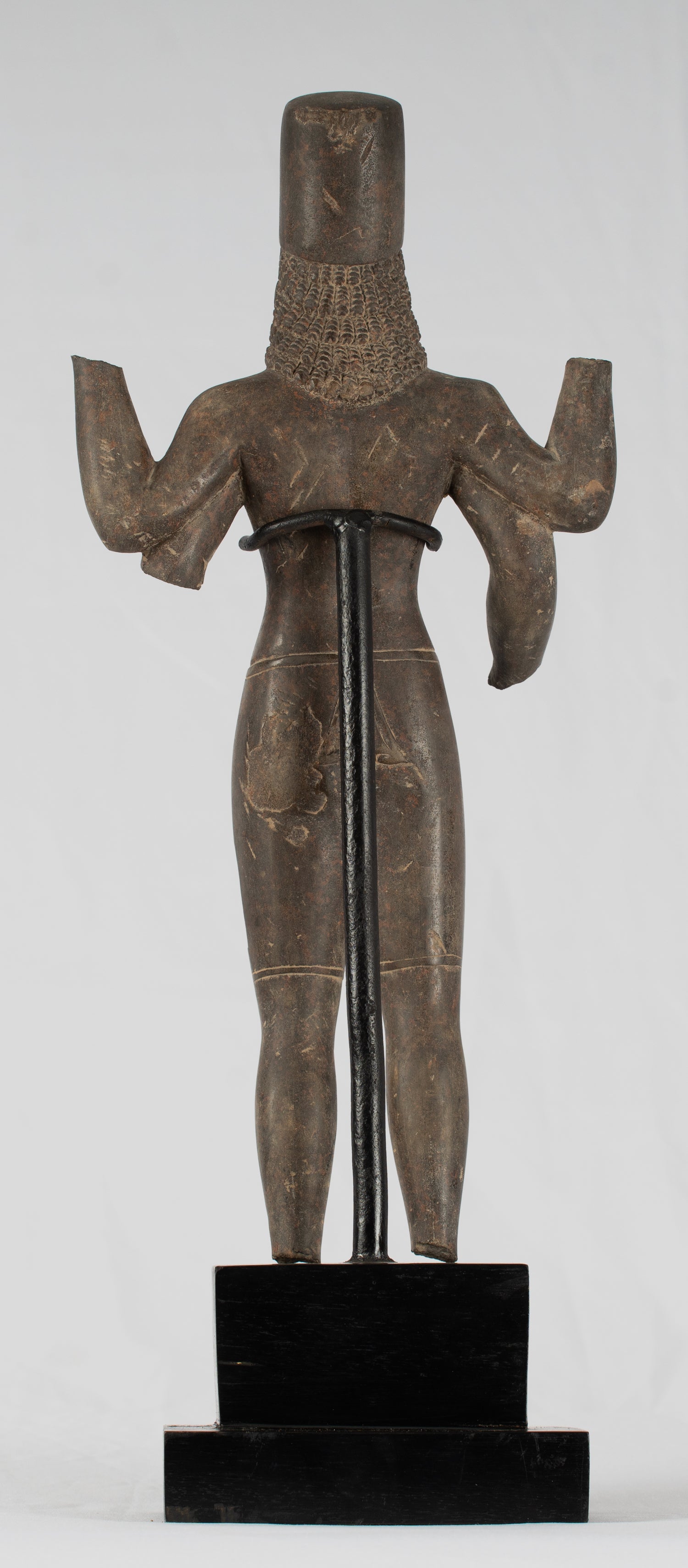 Estatua de Vishnu - Antiguo Phnom da Style Khmer Standing Sandstone Vishnu Torso - 43cm/17 "