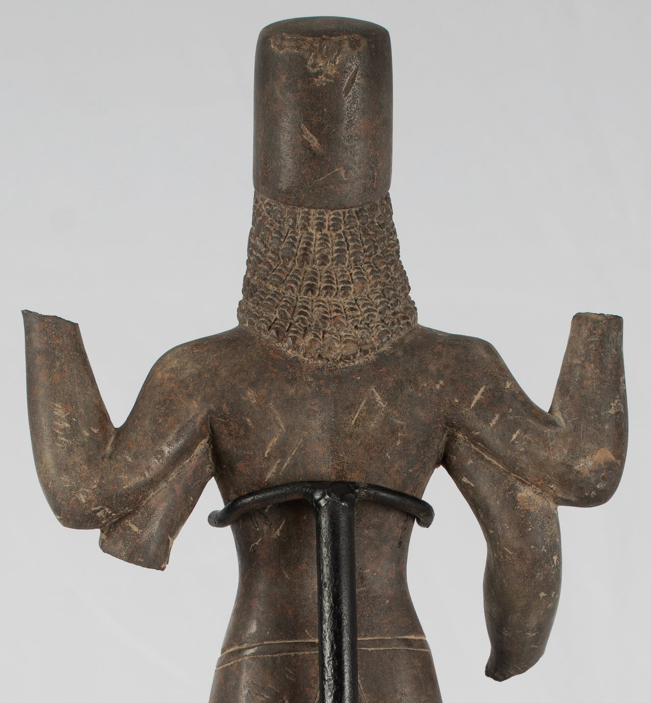 Estatua de Vishnu - Antiguo Phnom da Style Khmer Standing Sandstone Vishnu Torso - 43cm/17 "