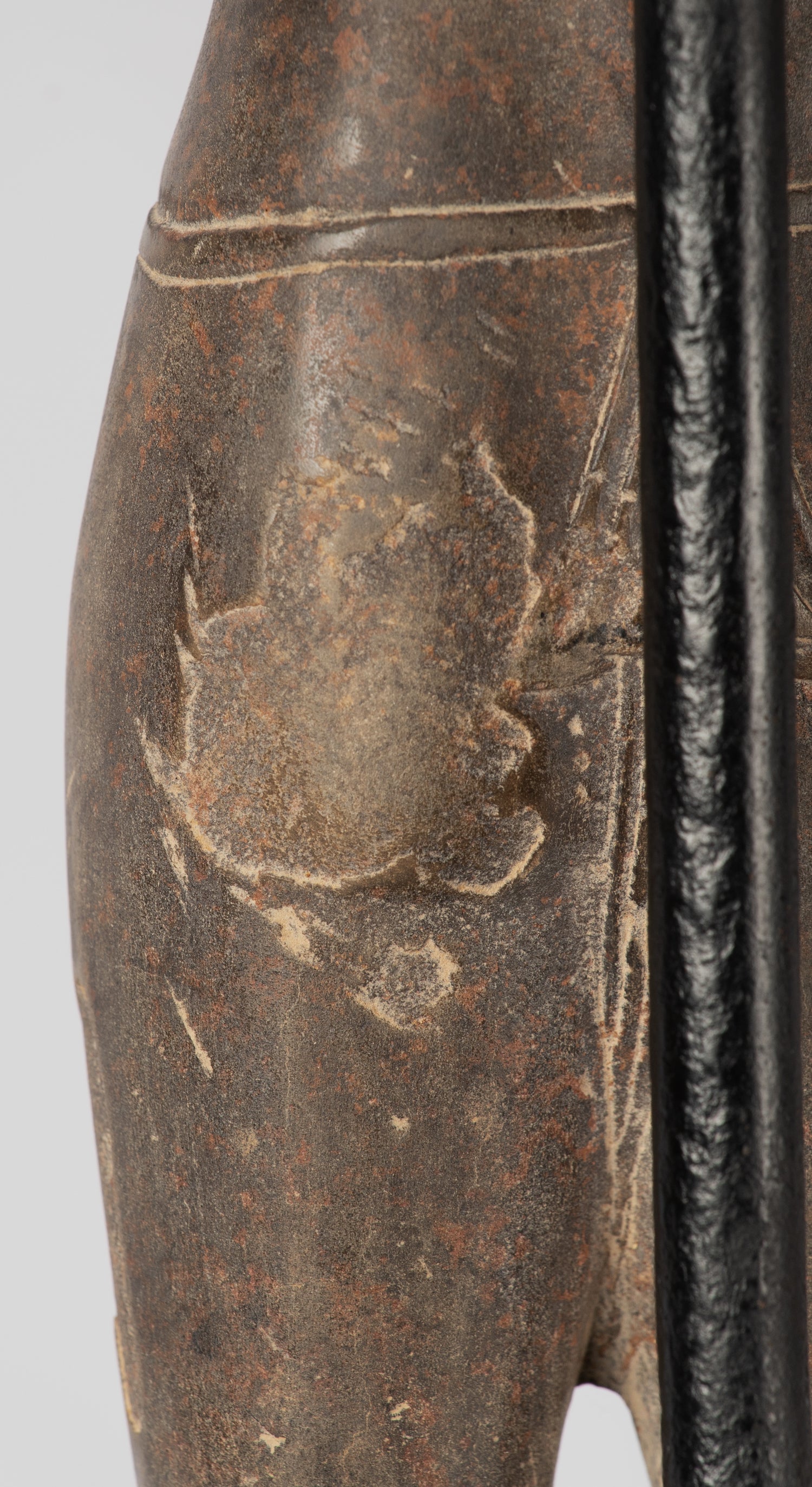 Estatua de Vishnu - Antiguo Phnom da Style Khmer Standing Sandstone Vishnu Torso - 43cm/17 "