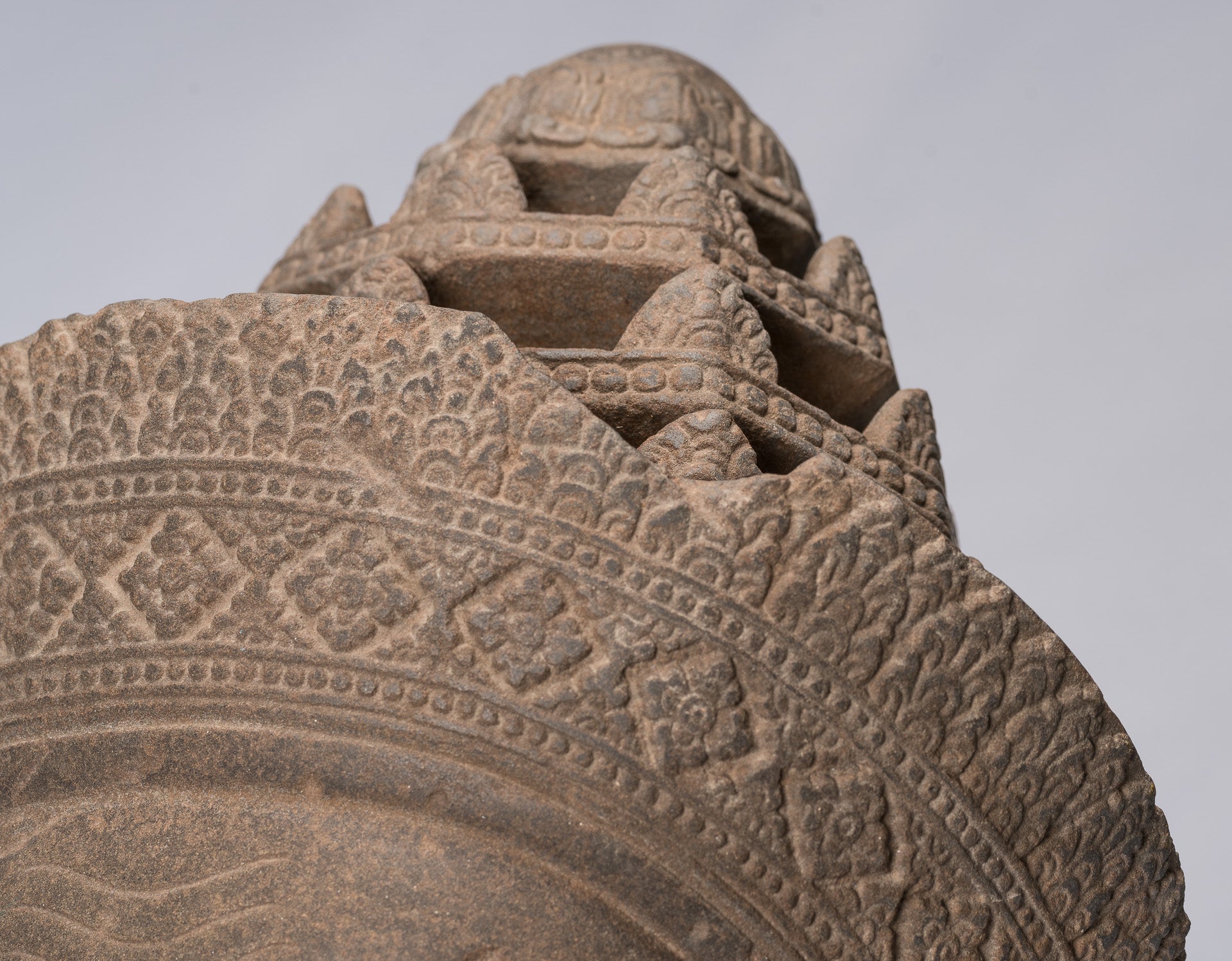 Antique Khmer Style Stone Banteay Srei Hindu God Hanuman Statue-56cm/22 " Tall