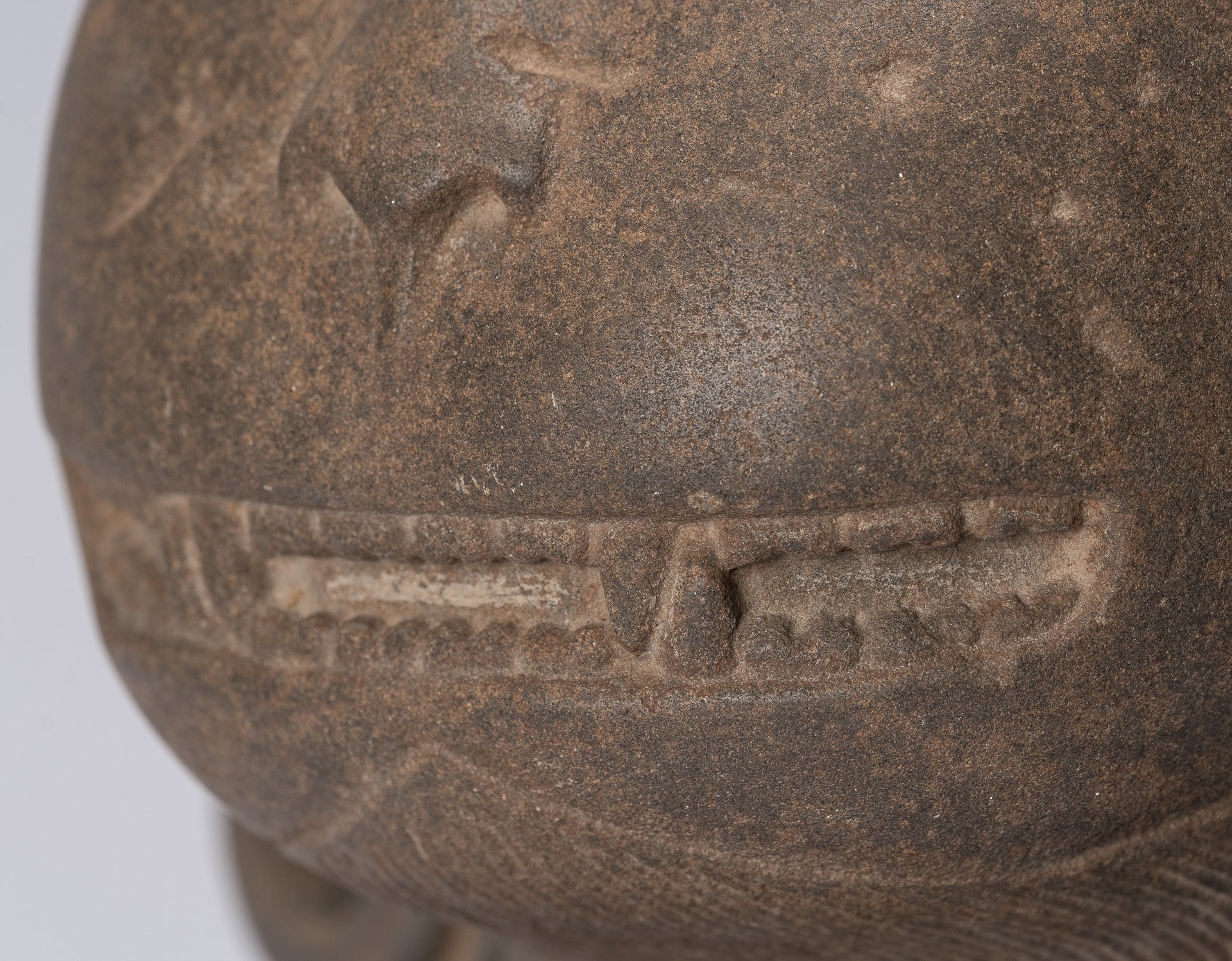 Antique Khmer Style Stone Banteay Srei Hindu God Hanuman Statue-56cm/22 " Tall