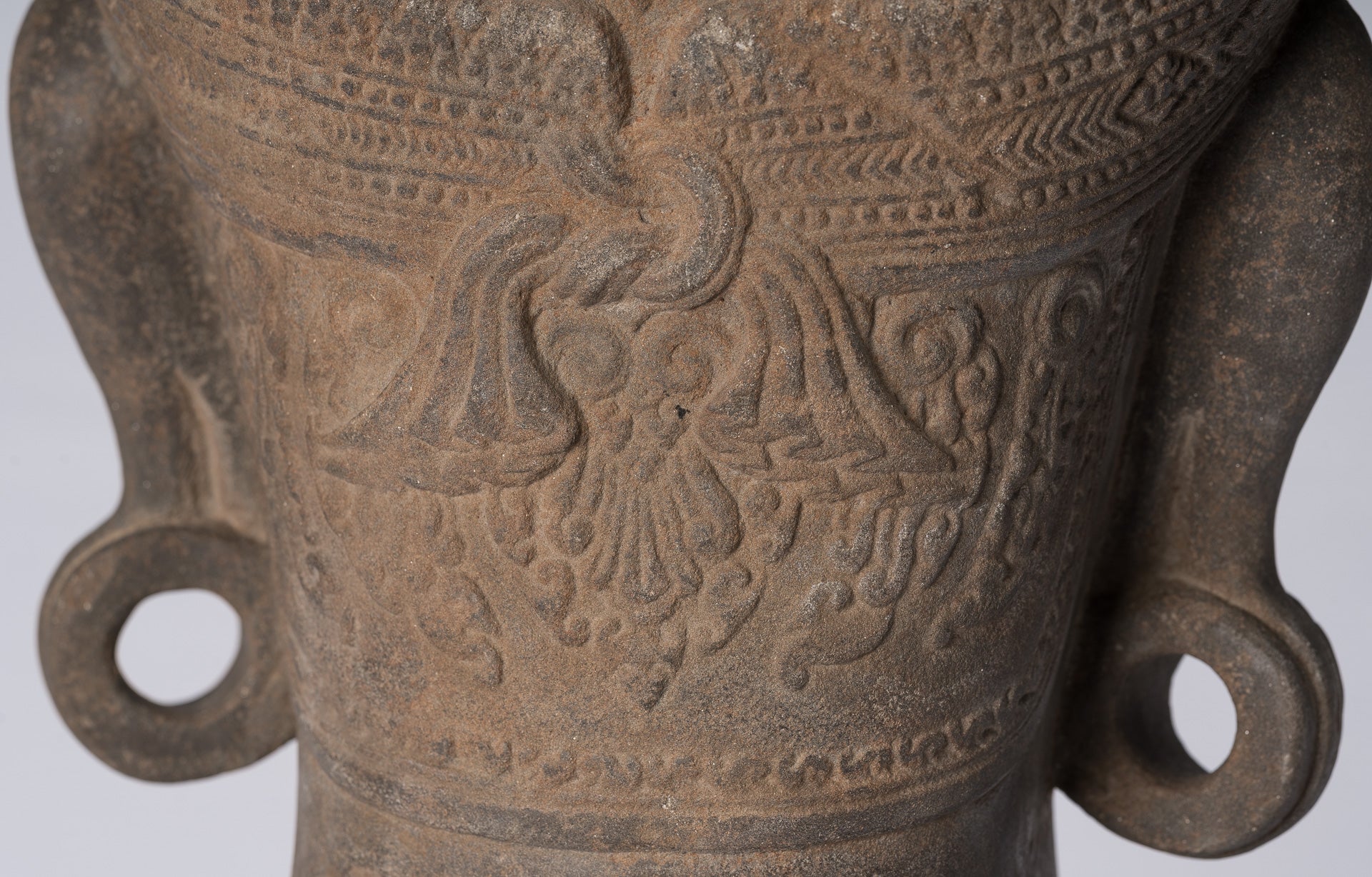 Antique Khmer Style Stone Banteay Srei Hindu God Hanuman Statue-56cm/22 " Tall