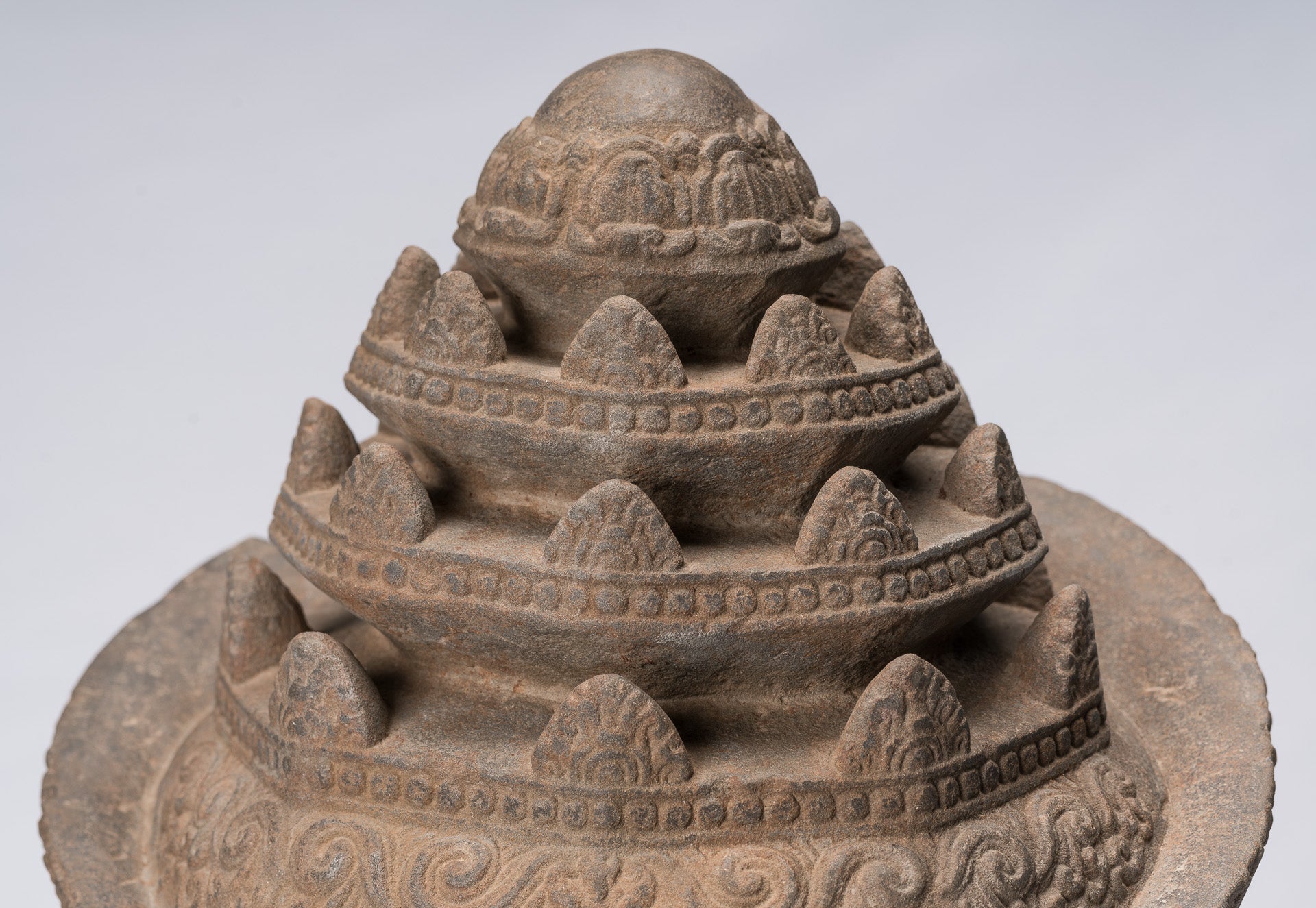 Antique Khmer Style Stone Banteay Srei Hindu God Hanuman Statue-56cm/22 " Tall