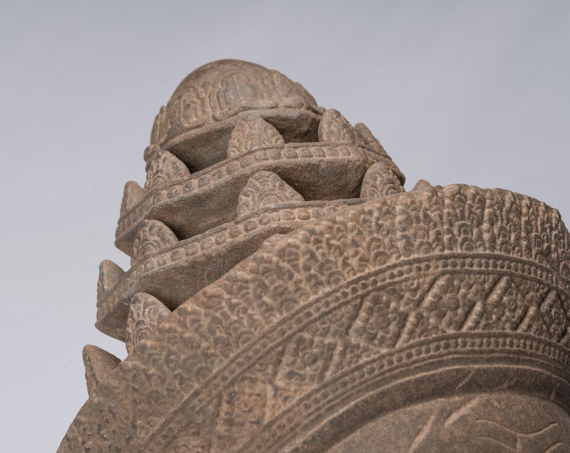 Antique Khmer Style Stone Banteay Srei Hindu God Hanuman Statue-56cm/22 " Tall