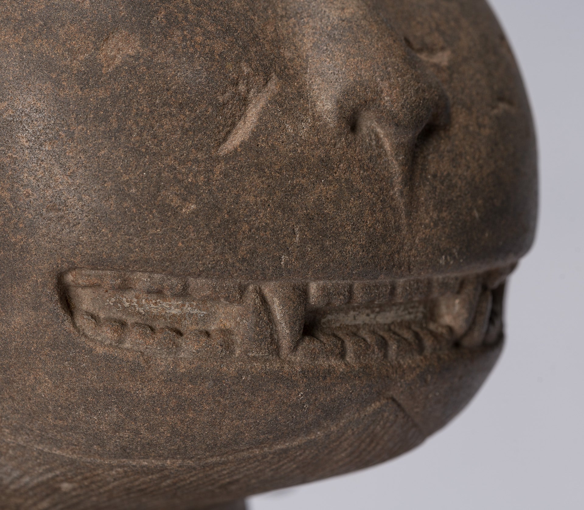 Antique Khmer Style Stone Banteay Srei Hindu God Hanuman Statue-56cm/22 " Tall