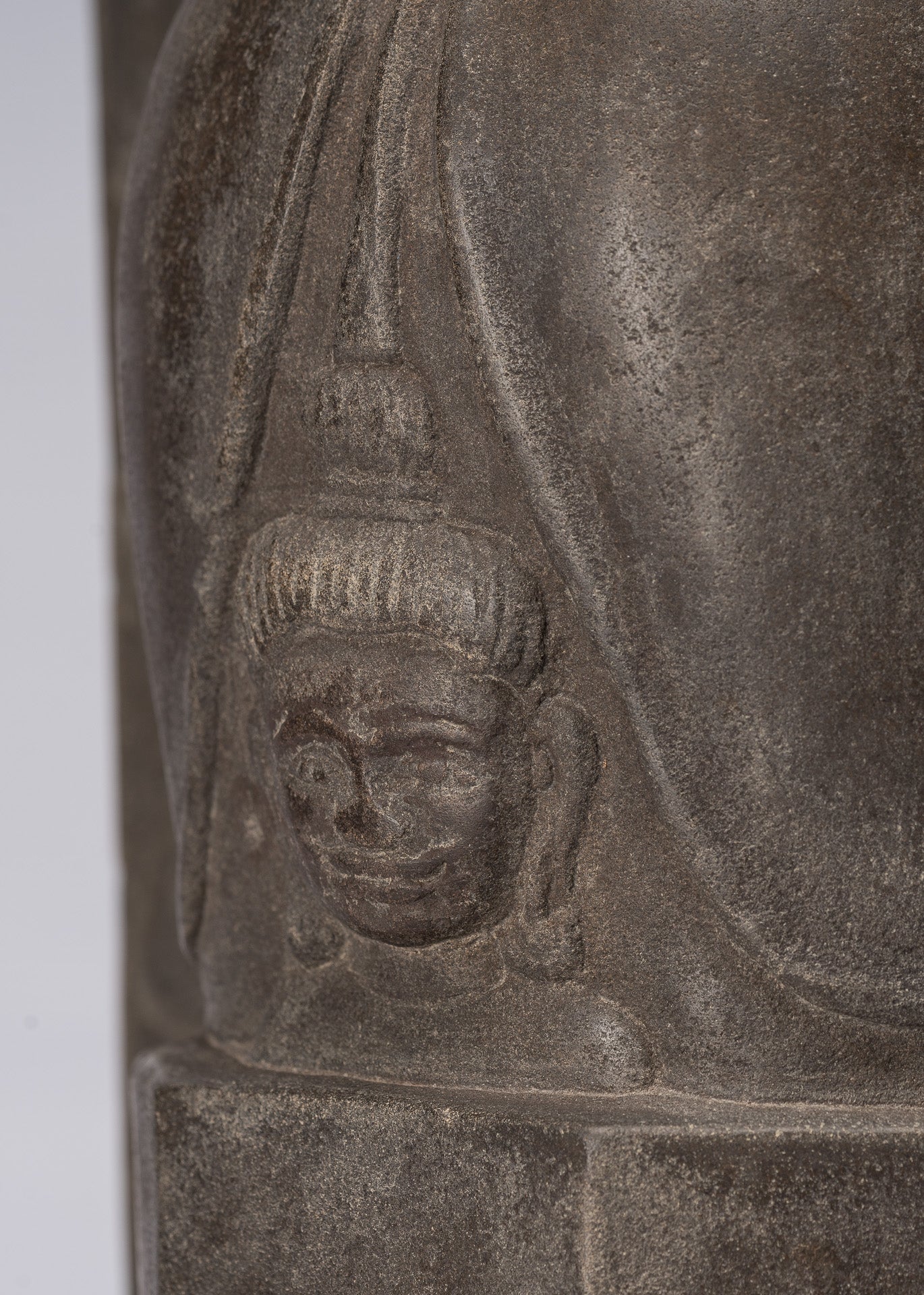 Stone Linga - Antique Khmer in stile Khmer Shanstone Shiva Linga / Lingnum & Yoni - 53cm / 21 "